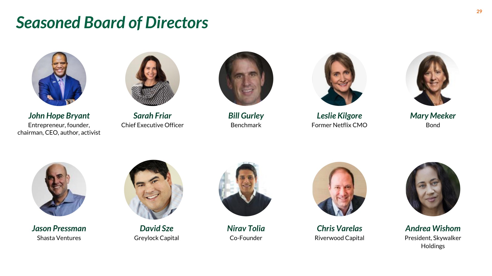 seasoned board of directors | Nextdoor