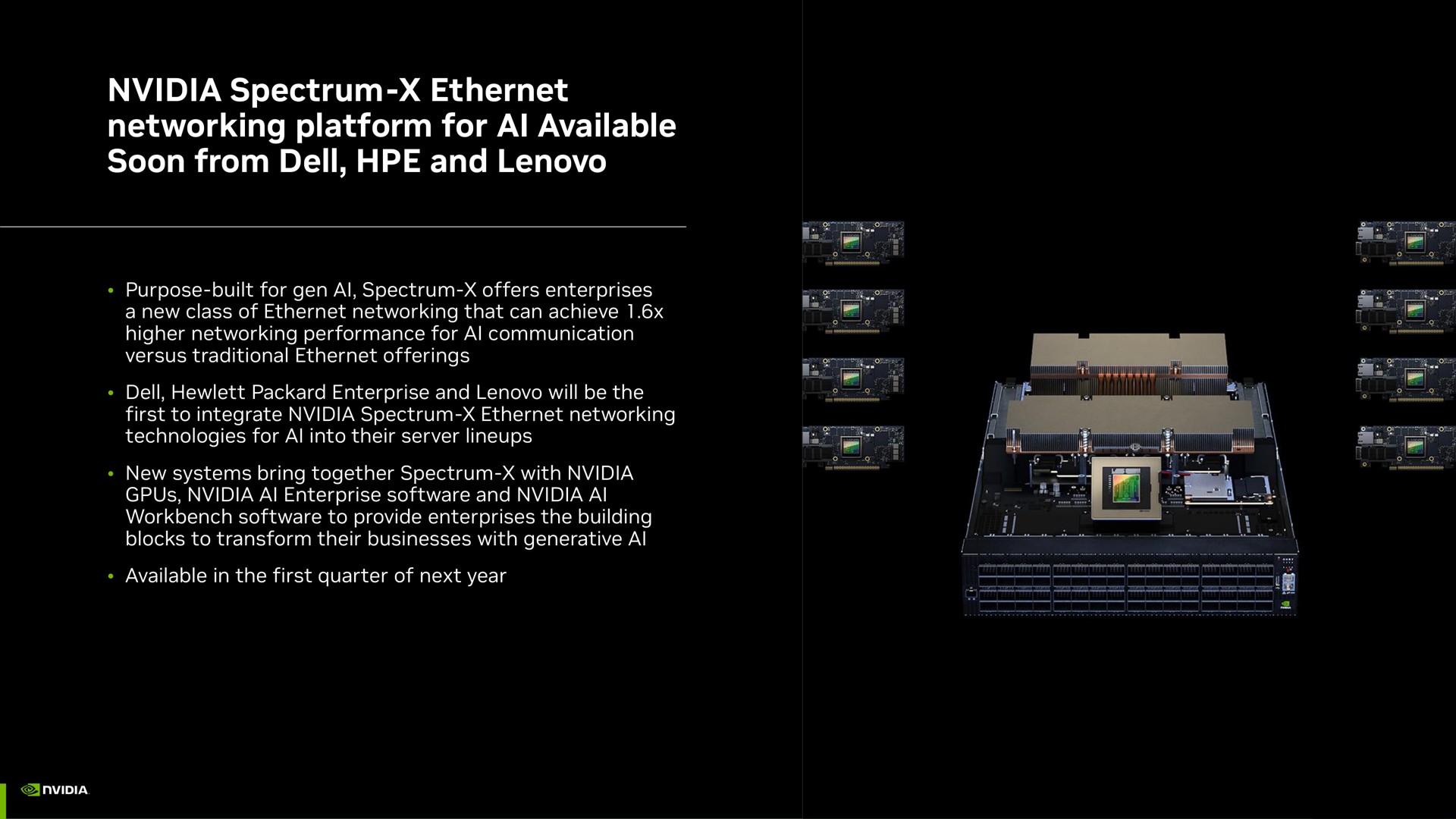 spectrum networking platform for available soon from dell and | NVIDIA