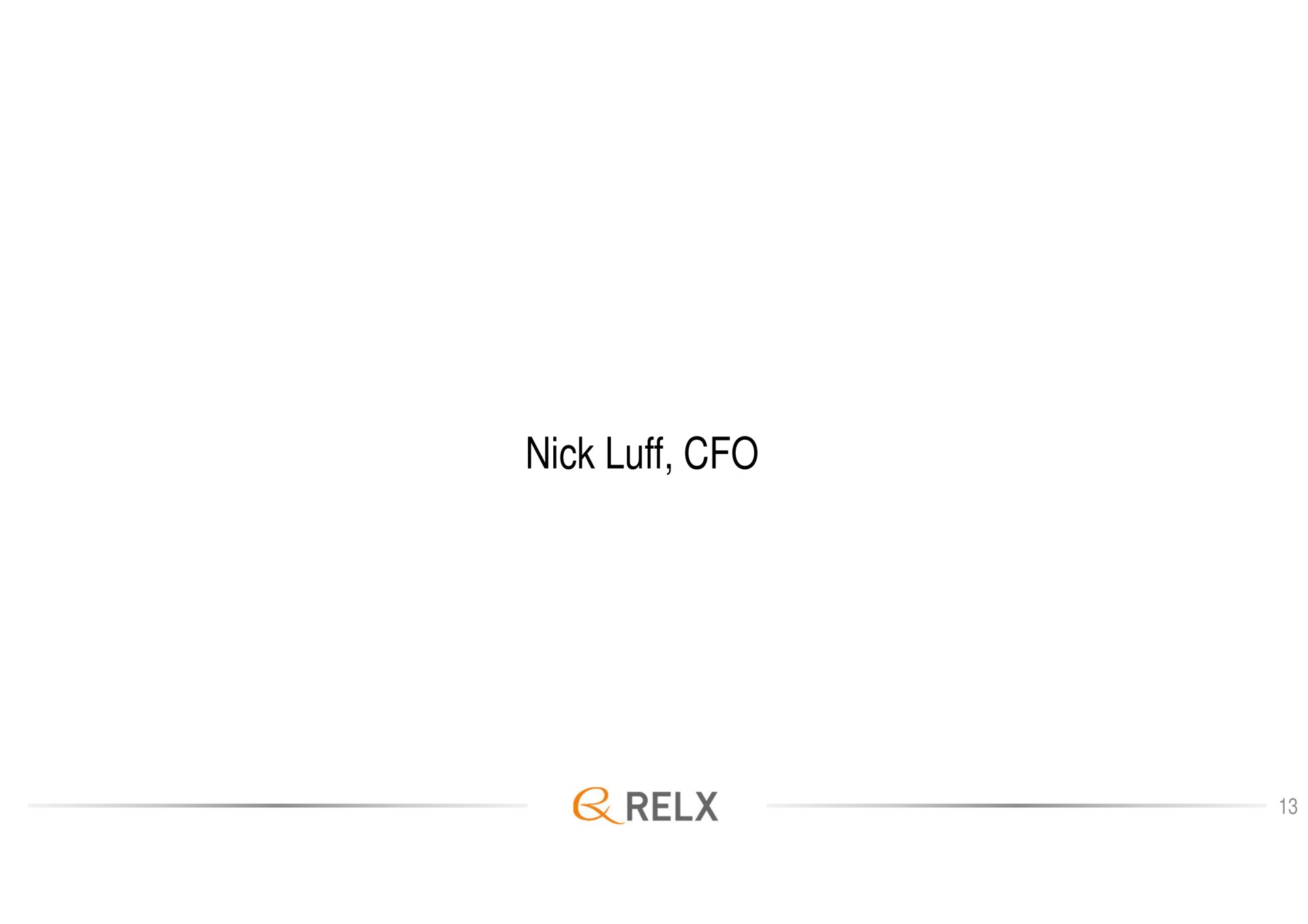 nick luff | RELX