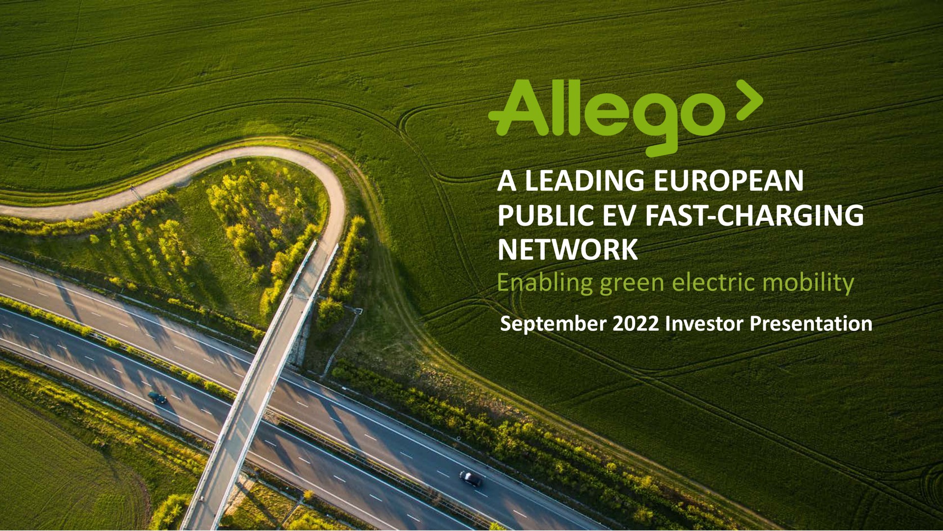 a leading public fast charging network enabling green electric mobility investor presentation | Allego