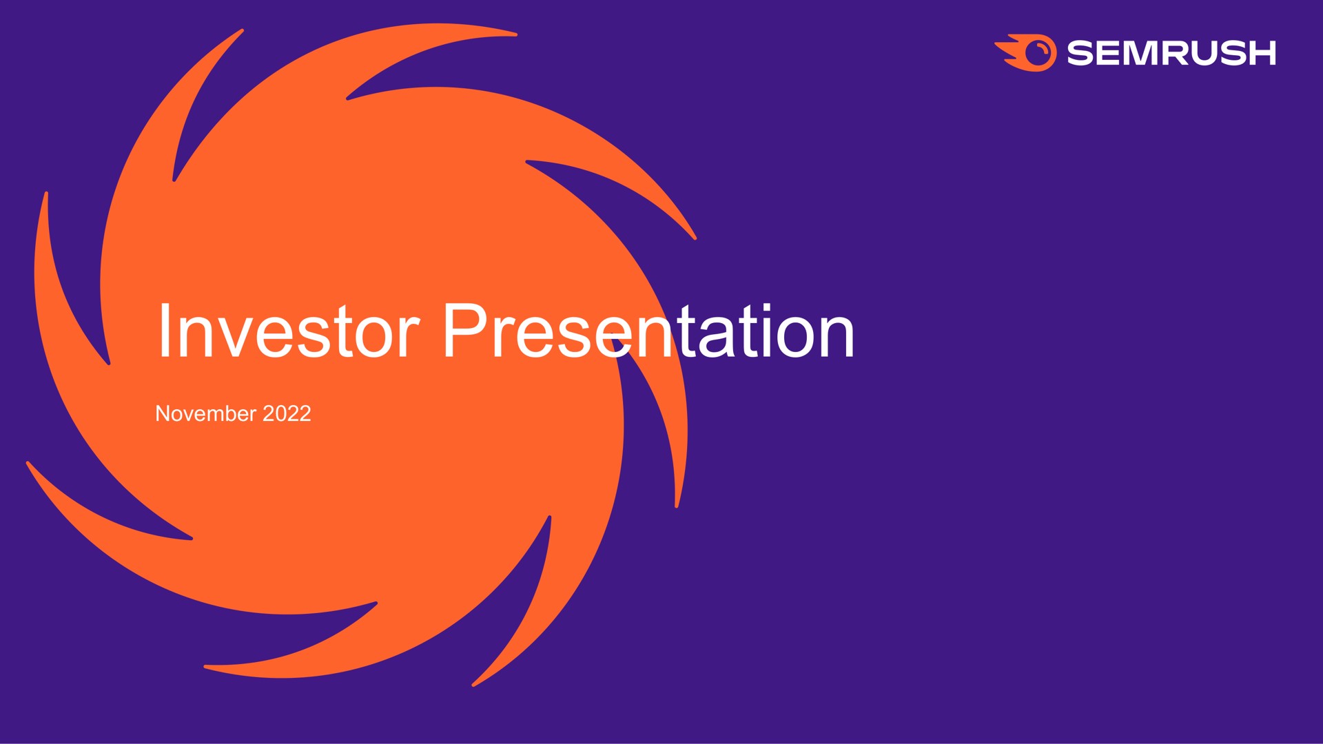 investor presentation | Semrush