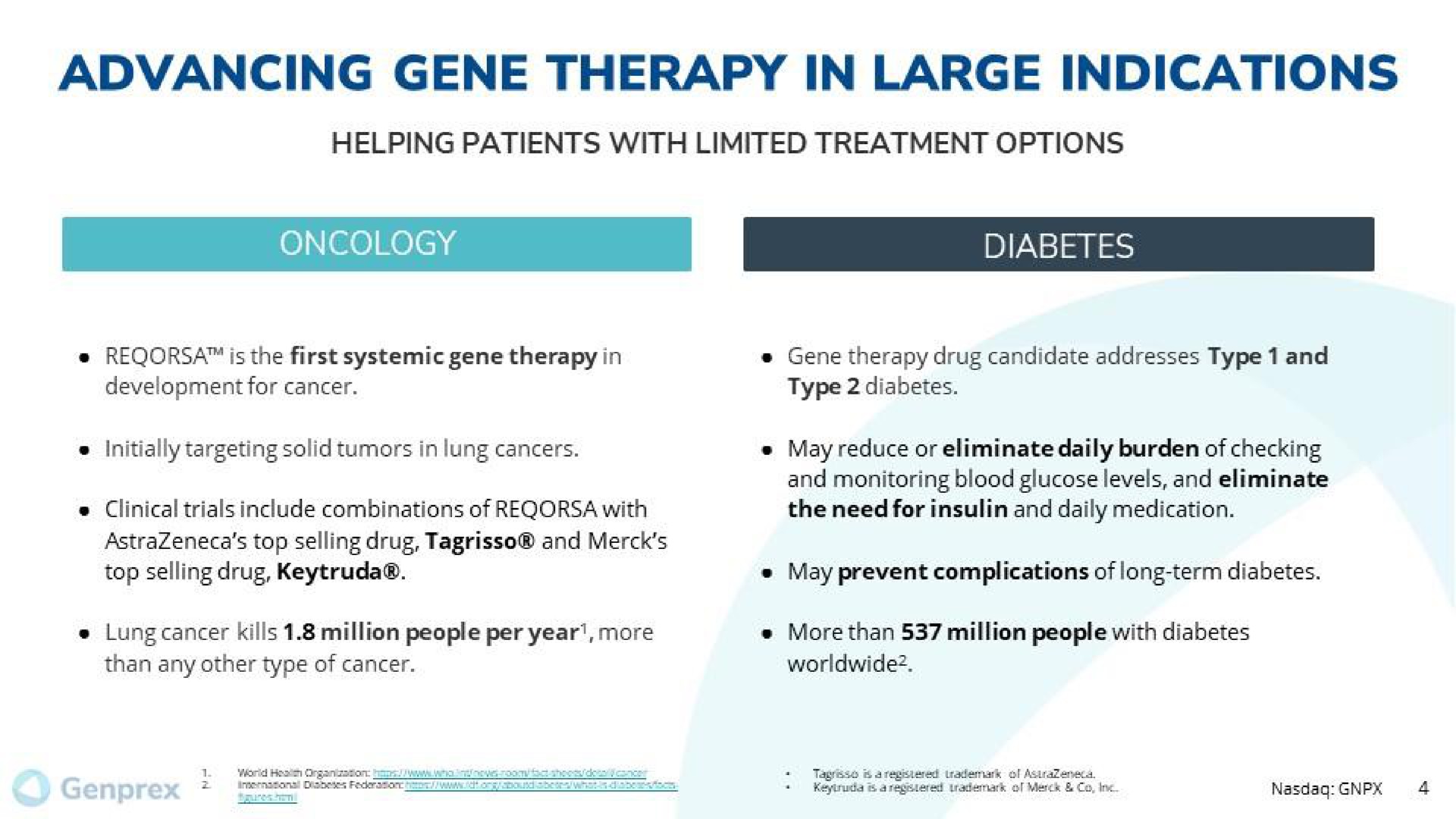 advancing gene therapy in large indications | Genprex