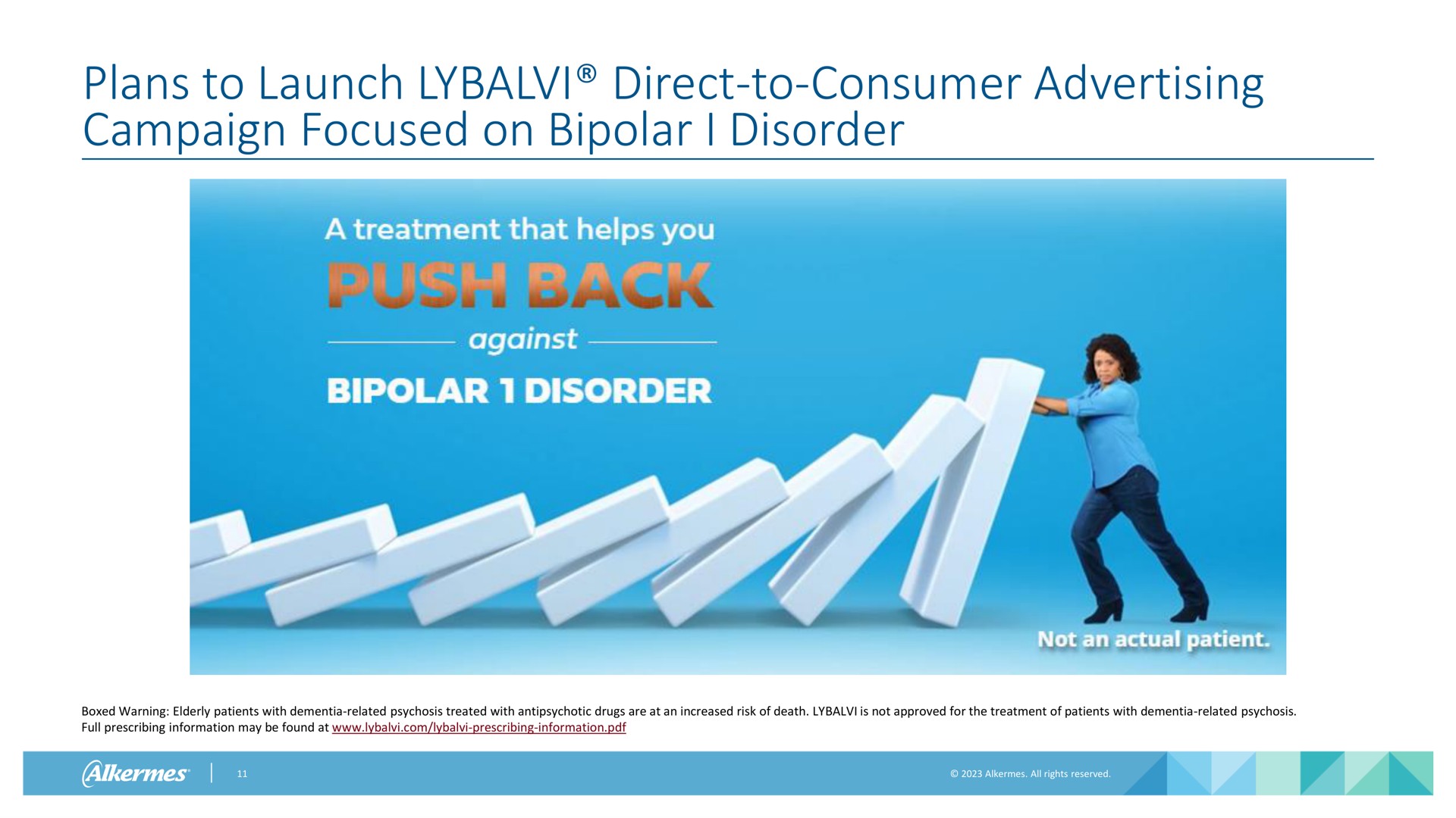 plans to launch direct to consumer advertising campaign focused on bipolar i disorder | Alkermes