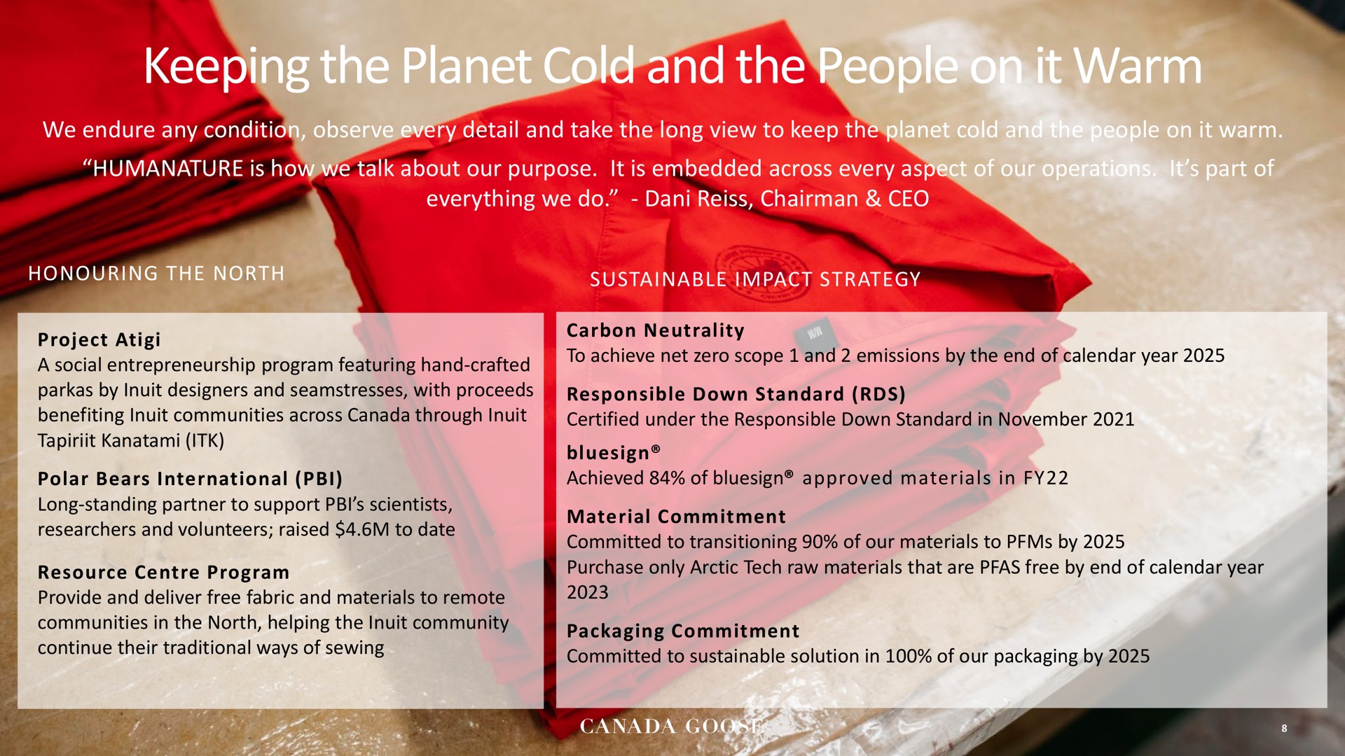 keeping the planet cold and the people on it warm | Canada Goose