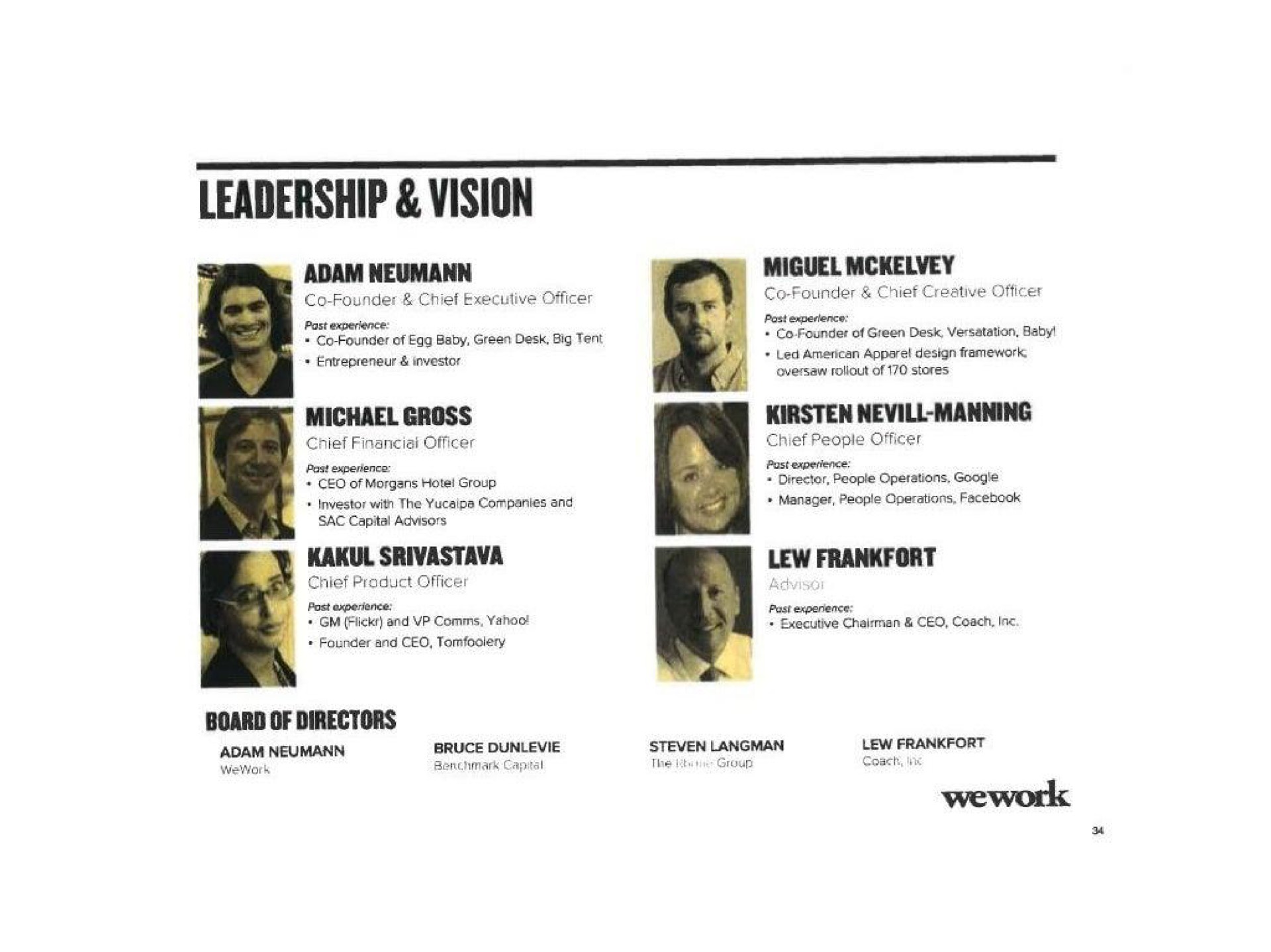 leadership vision | WeWork
