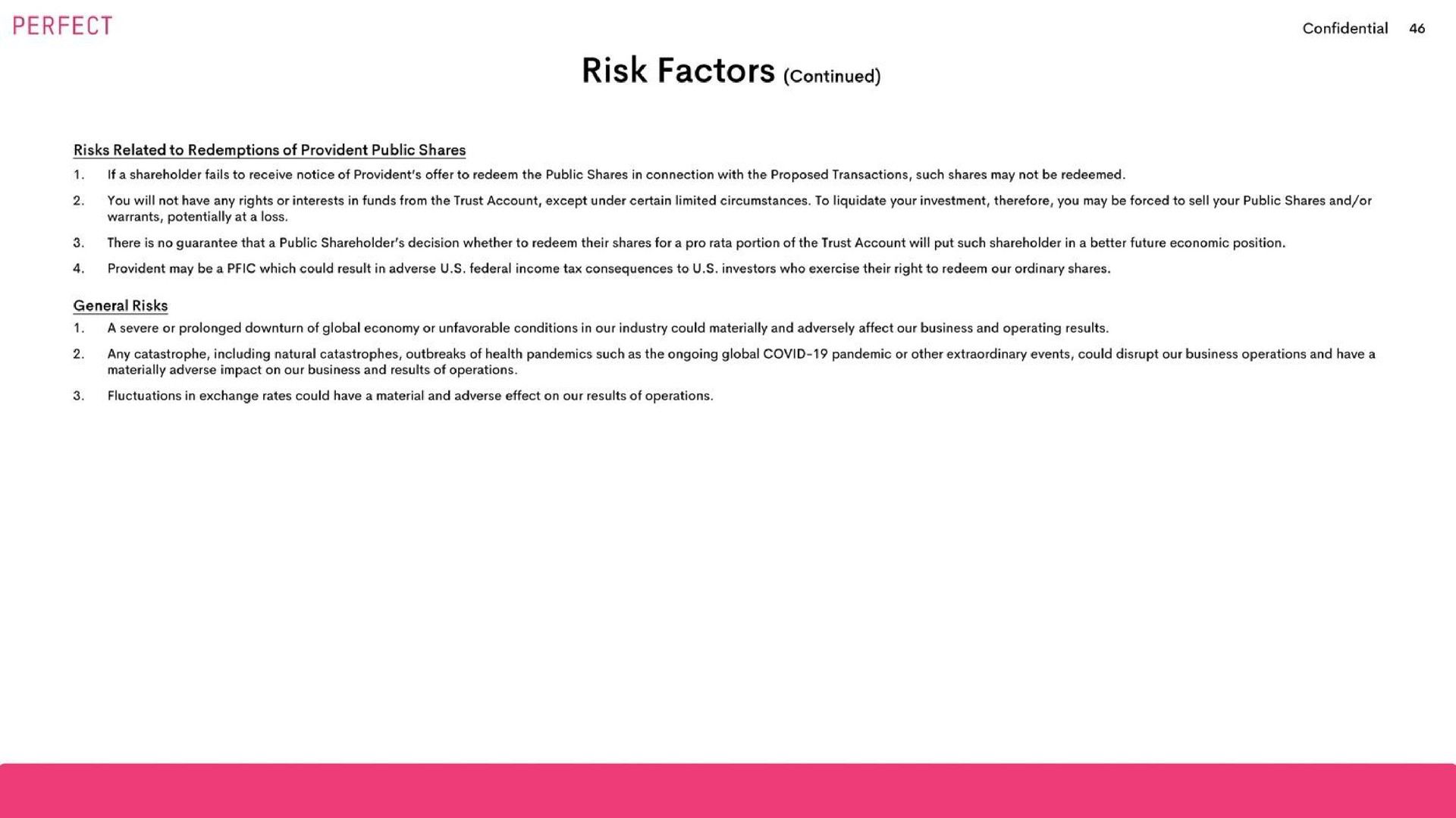 risk factors continued | Perfect