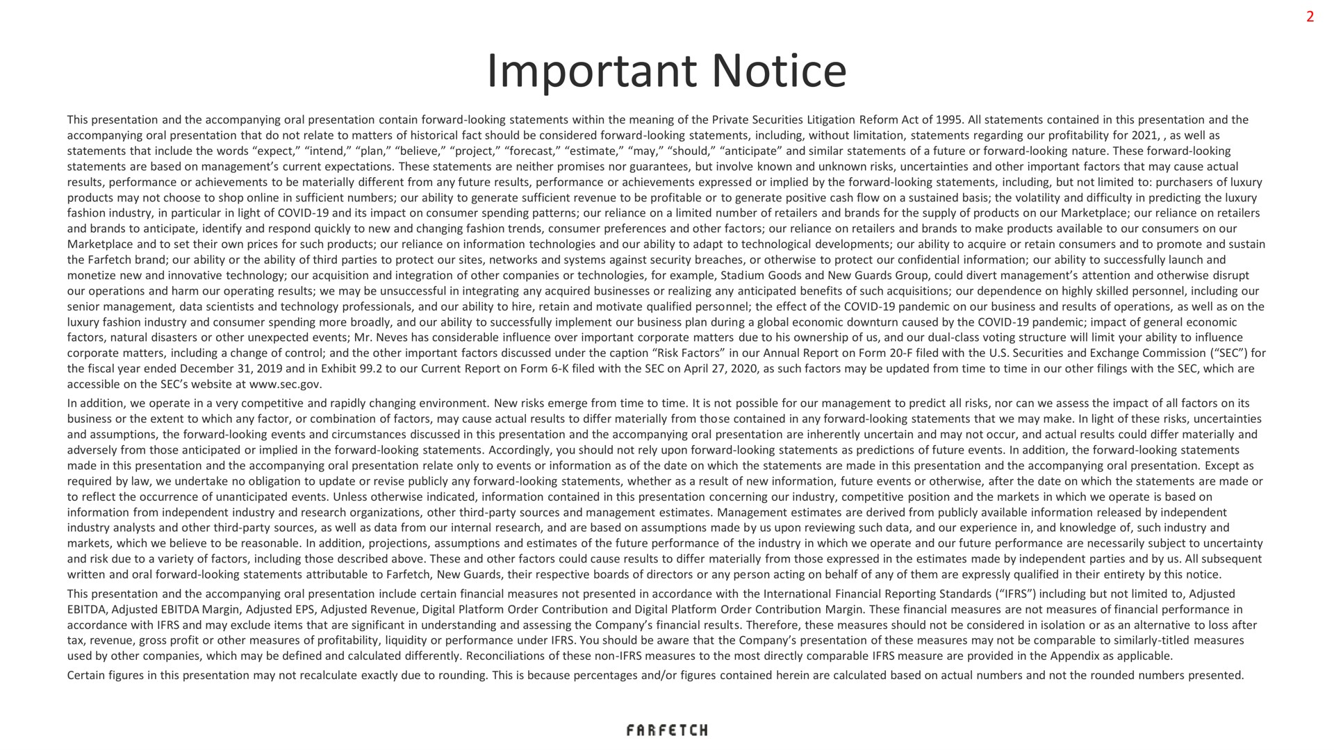 important notice | Farfetch