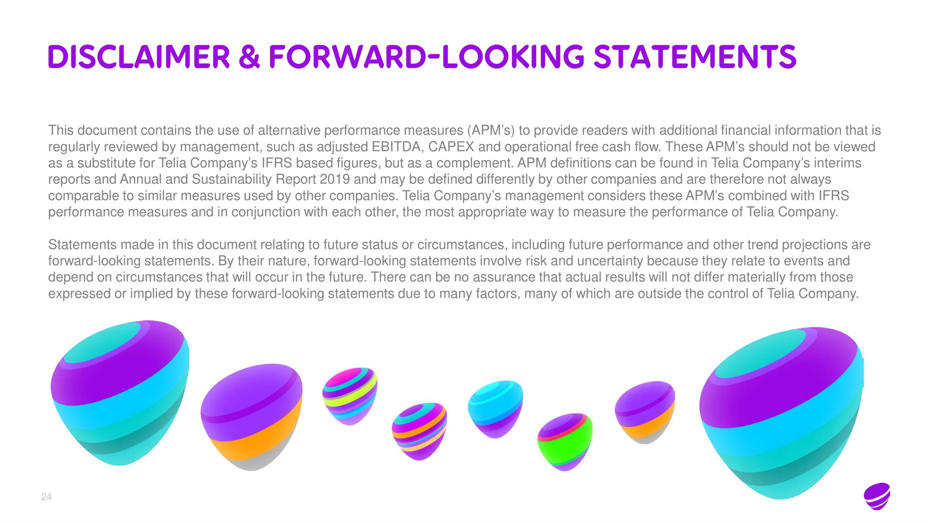 disclaimer forward looking statements | Telia Company