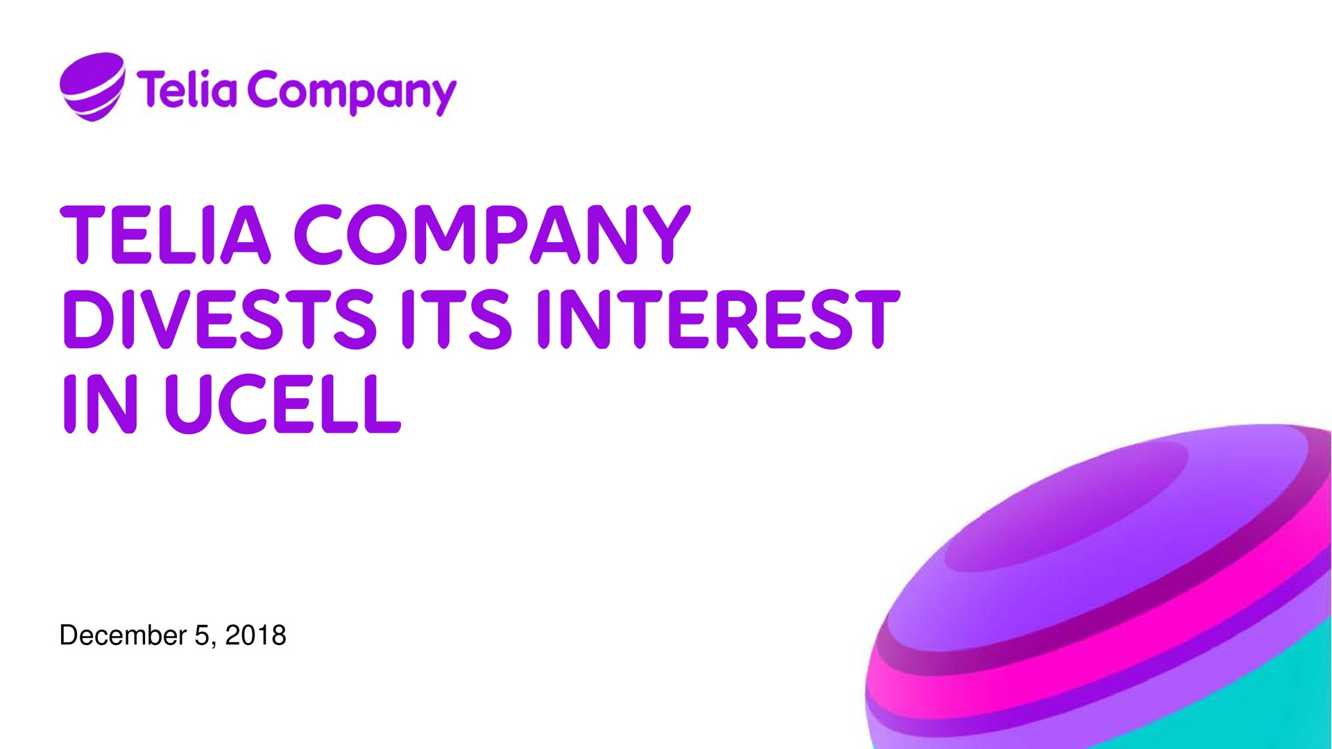 company divests its interest in | Telia Company