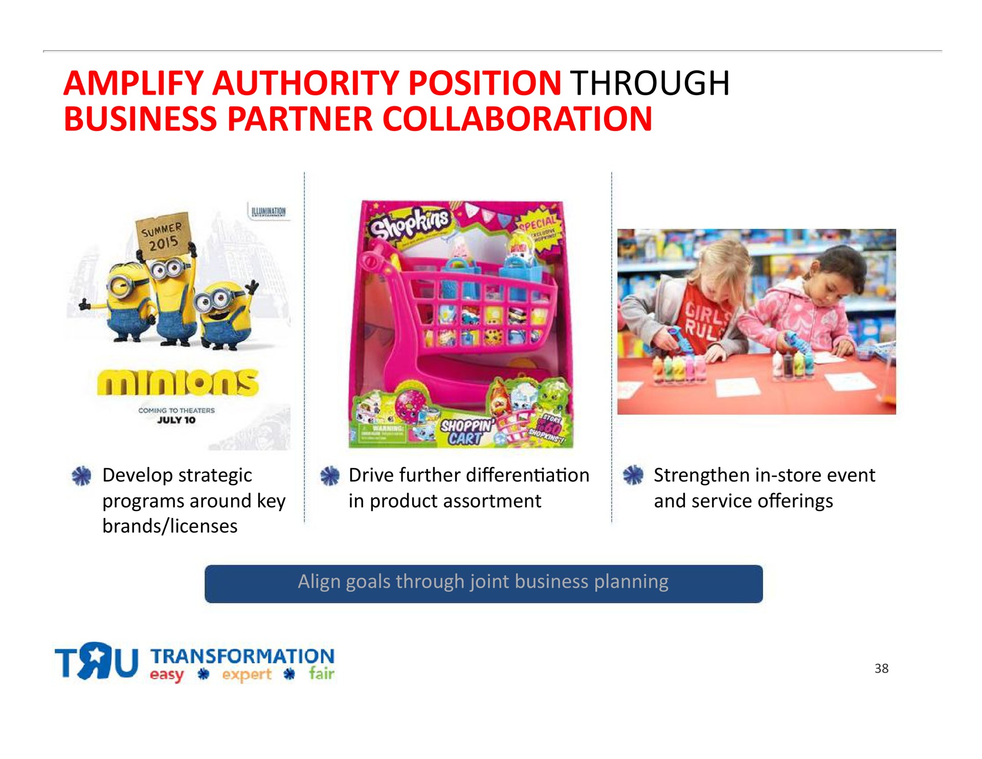 amplify authority position through business partner collaboration | Toys R Us