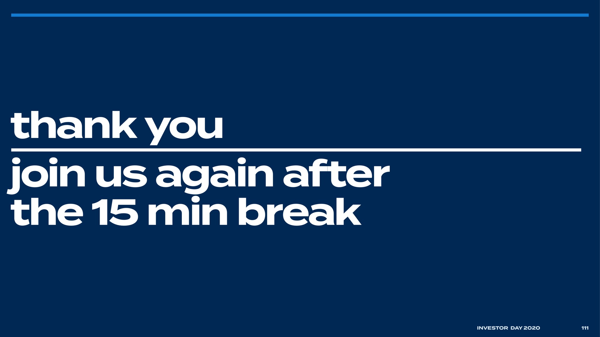 thank you join us again after the min break | Bed Bath & Beyond