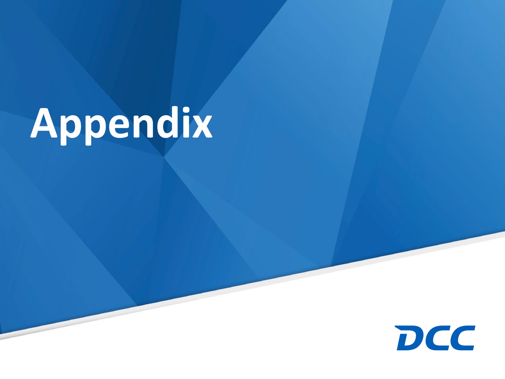 appendix | DCC