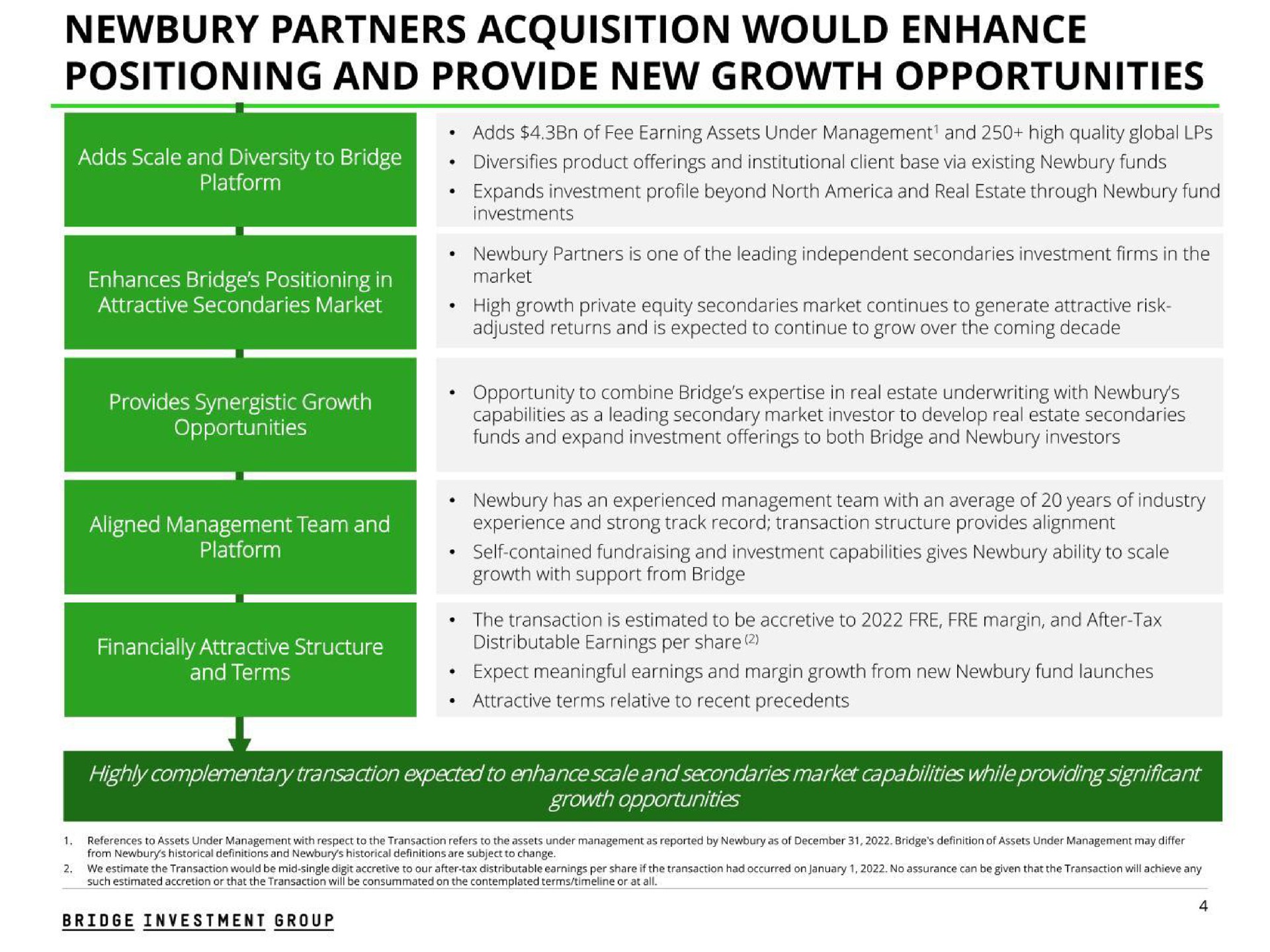 partners acquisition would enhance positioning and provide new growth opportunities | Bridge Investment Group