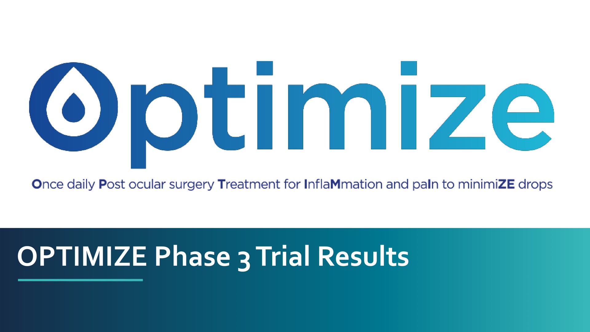 optimize phase trial results | Oculis