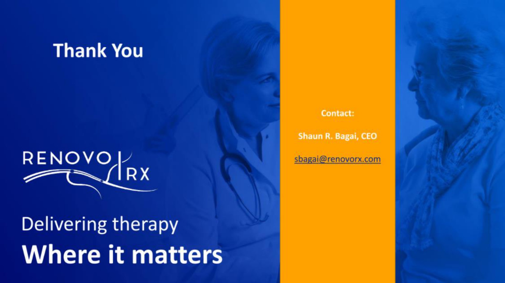 thank you delivering therapy where it matters | RenovoRx