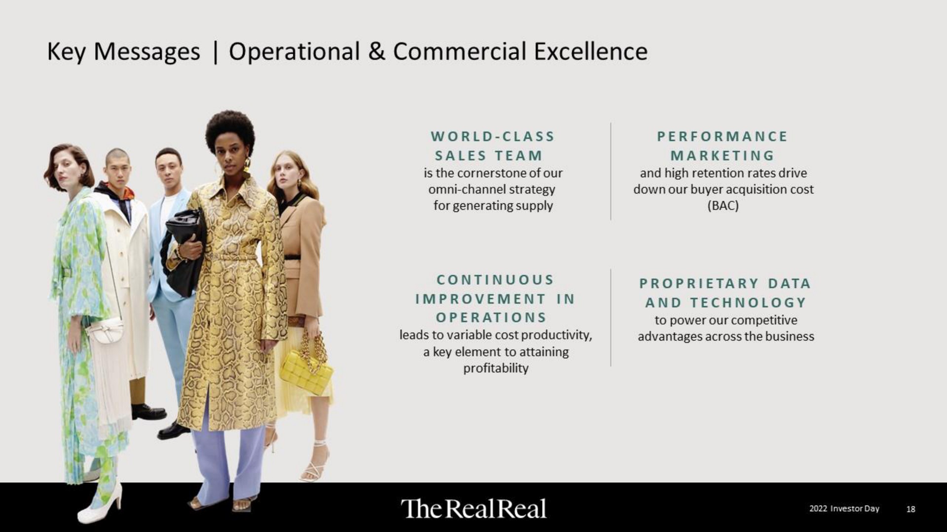 key messages operational commercial excellence | The RealReal
