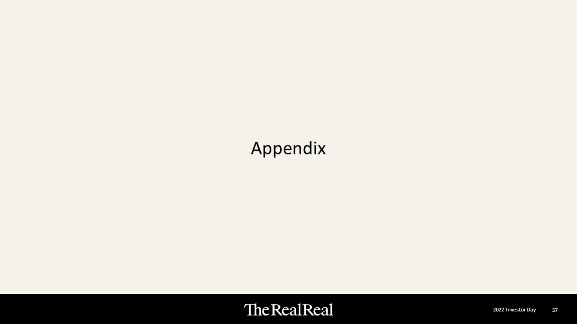 appendix the | The RealReal
