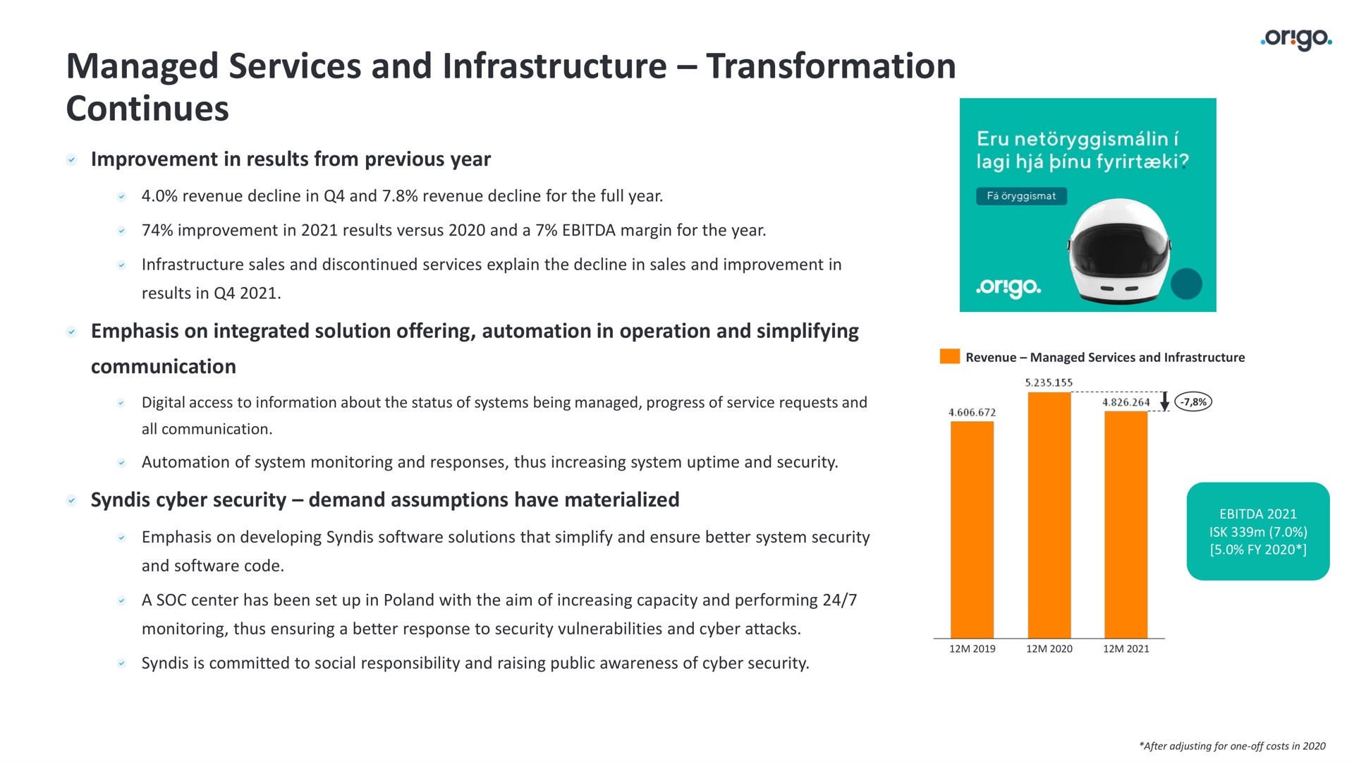 managed services and infrastructure transformation continues | Origo