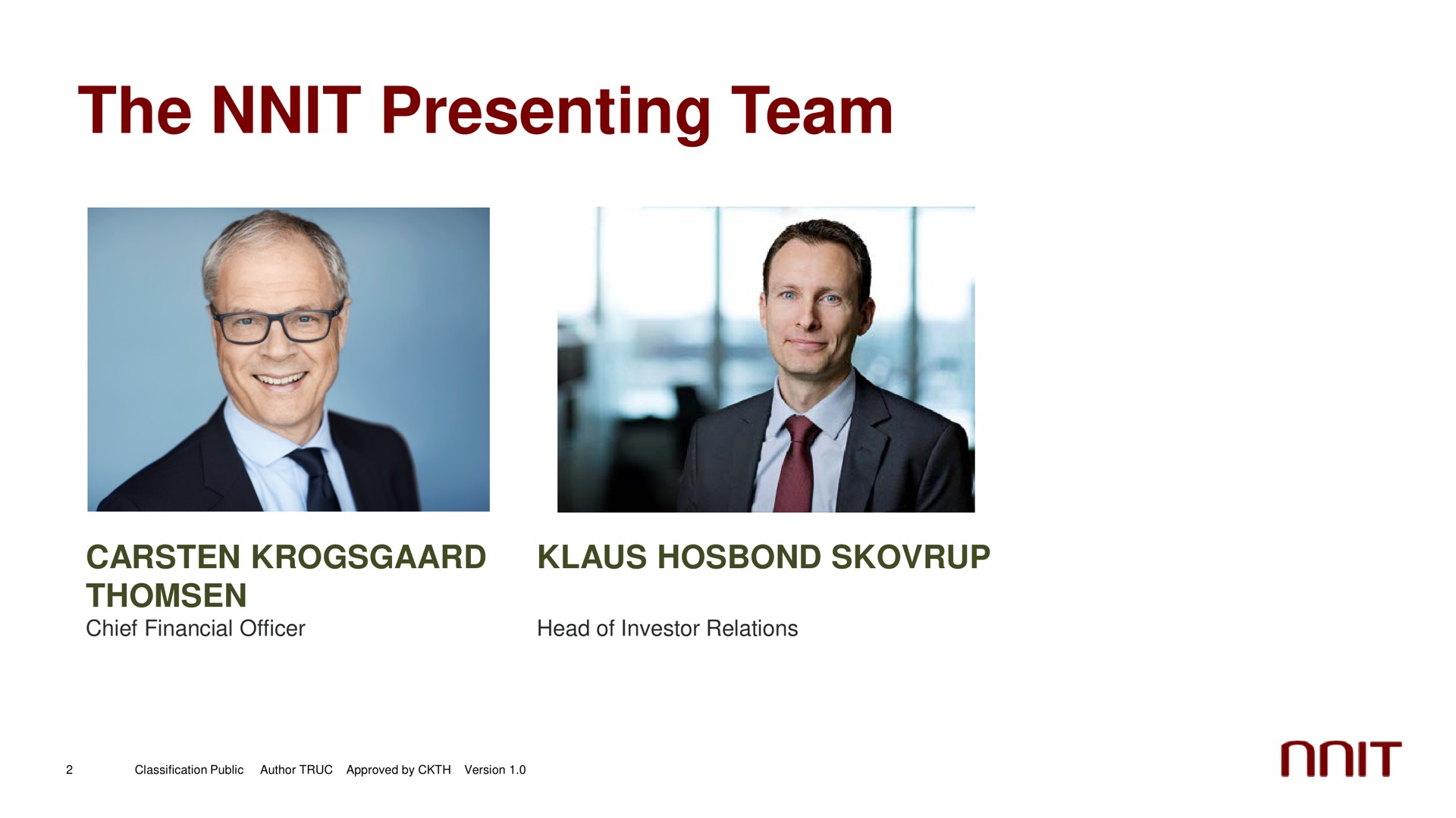 the presenting team | NNIT