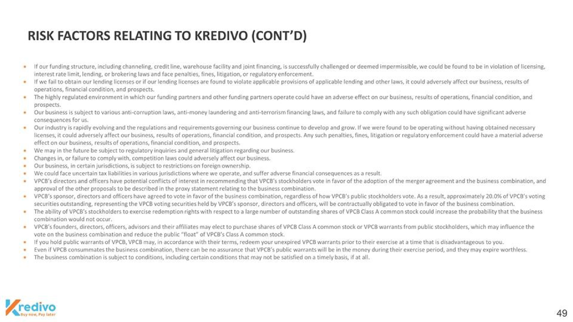 risk factors relating to | Kredivo