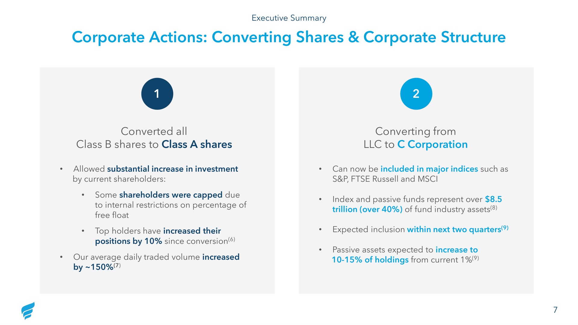 corporate actions converting shares corporate structure from | NewFortress Energy
