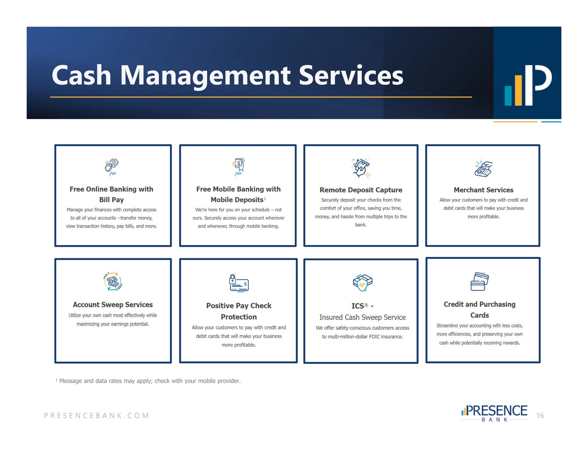 cash management services | PB Bankshares