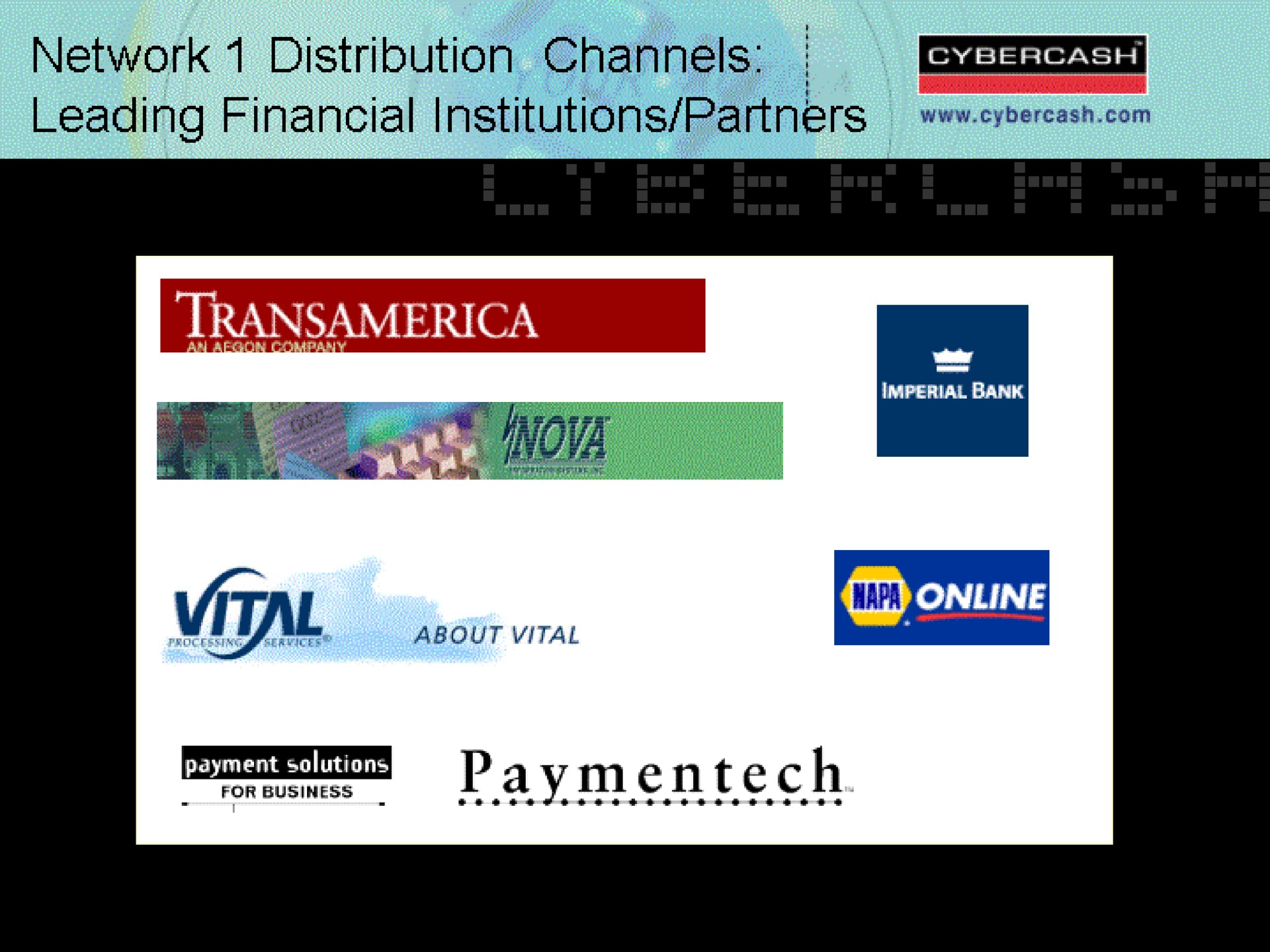 network distribution channels leading financial institutions | CyberCash