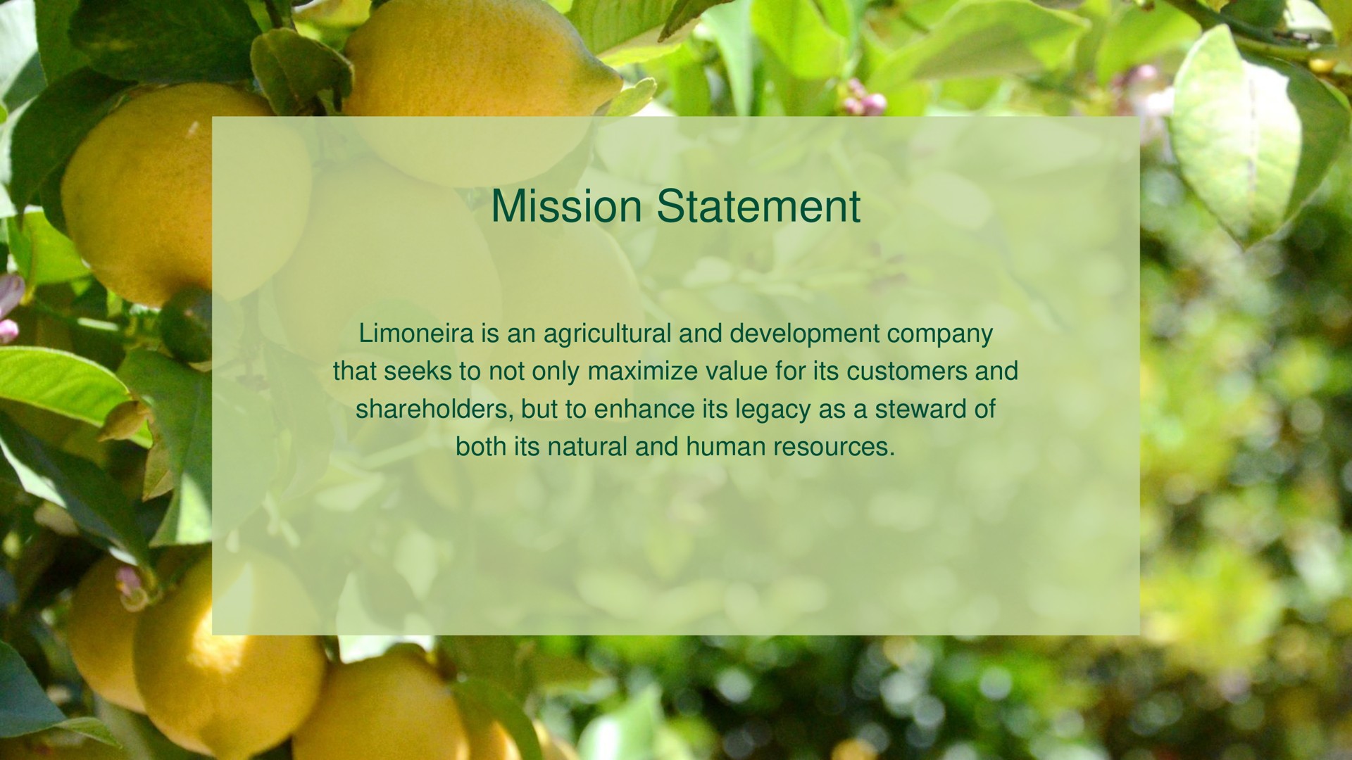 mission statement | Limoneira