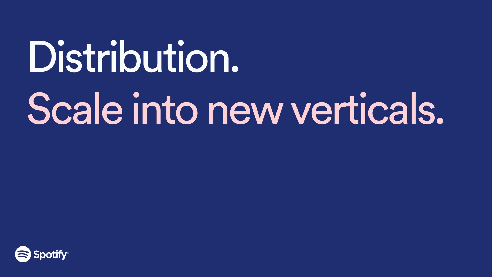 distribution scale into new verticals | Spotify