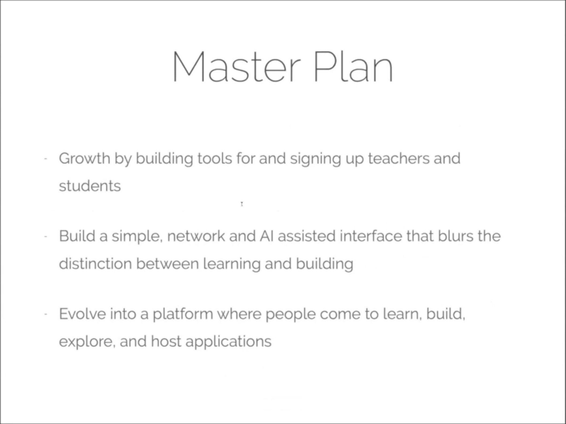 master plan | Replit