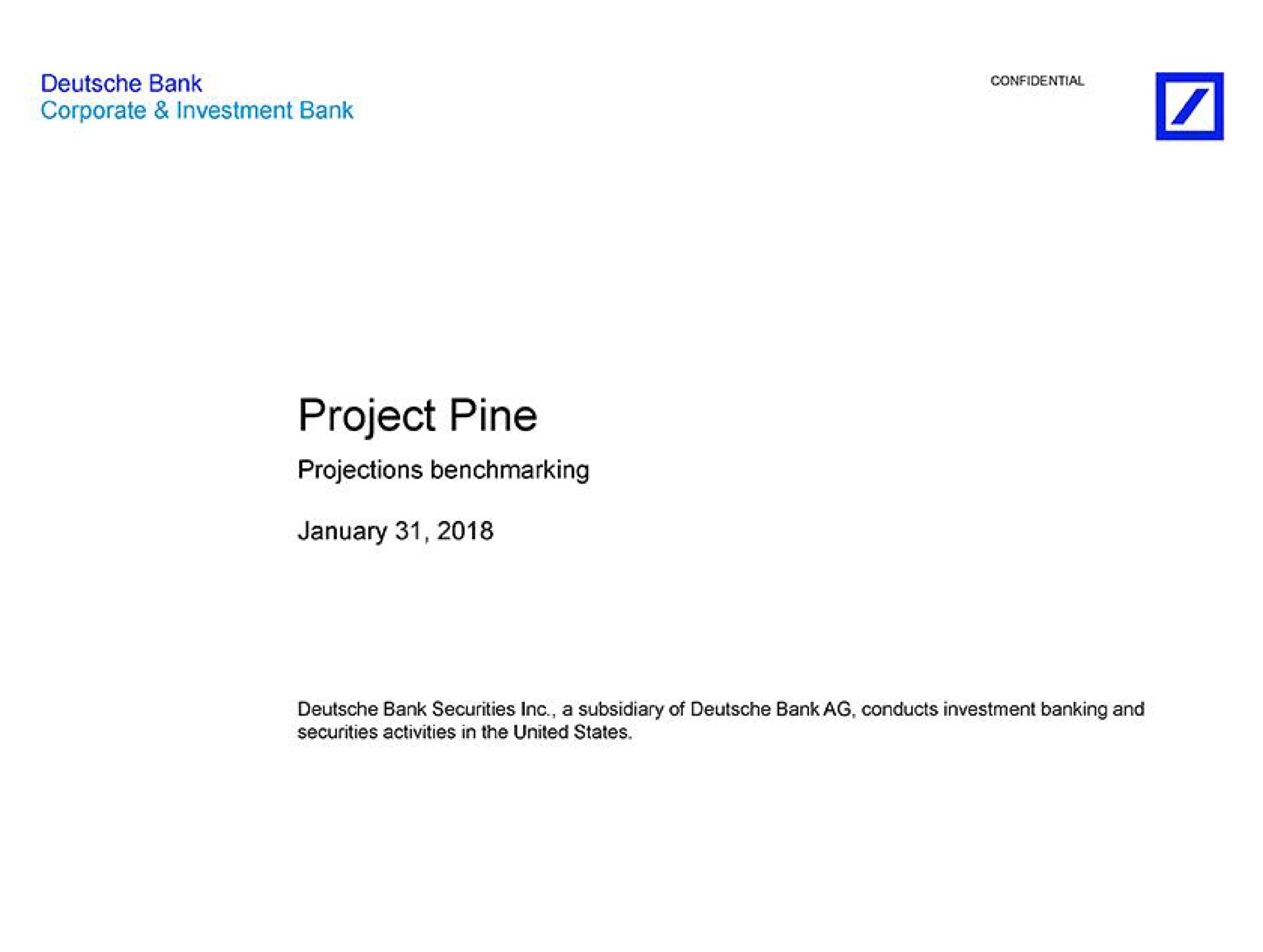project pine | Deutsche Bank