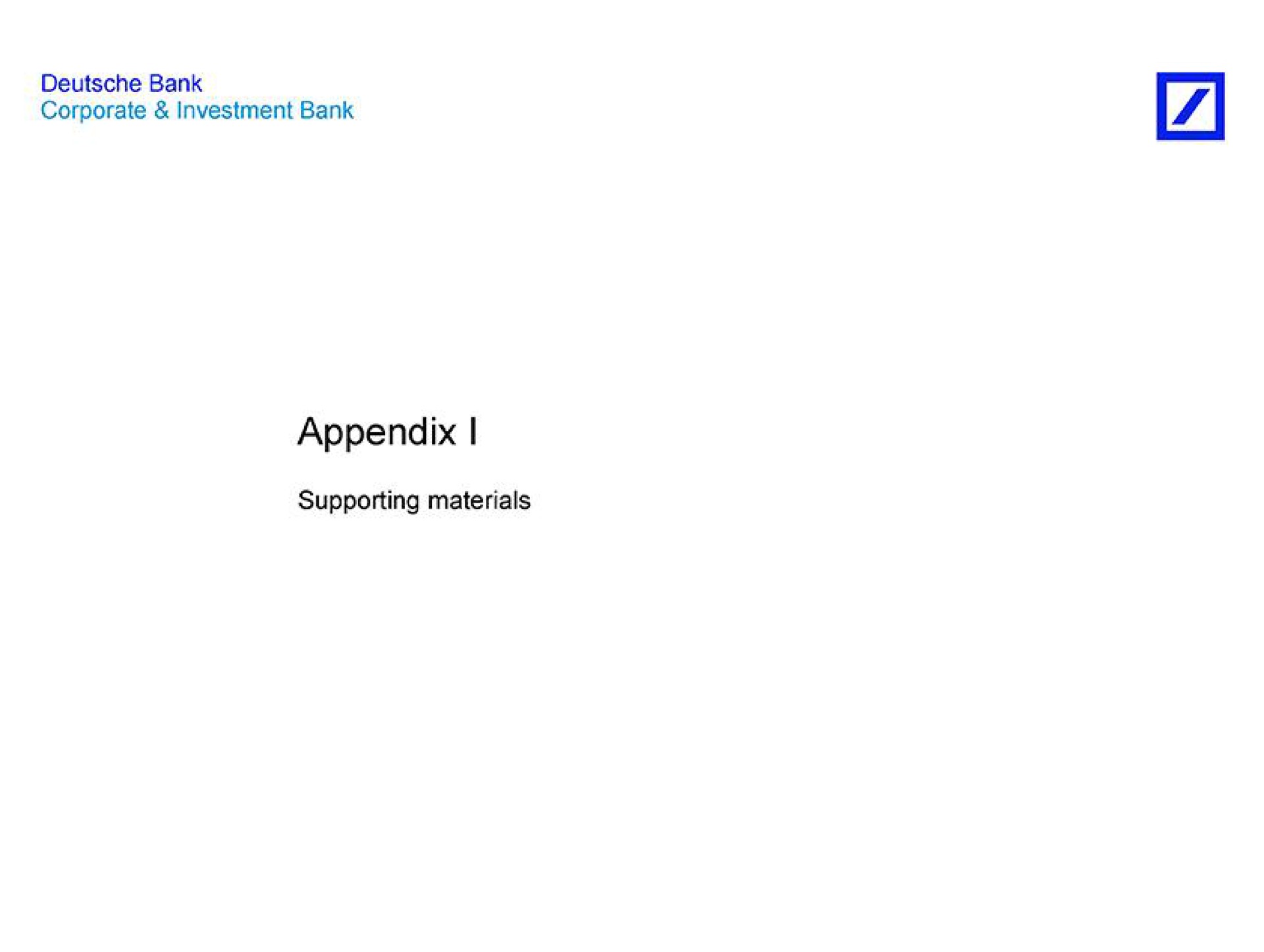 appendix | Deutsche Bank