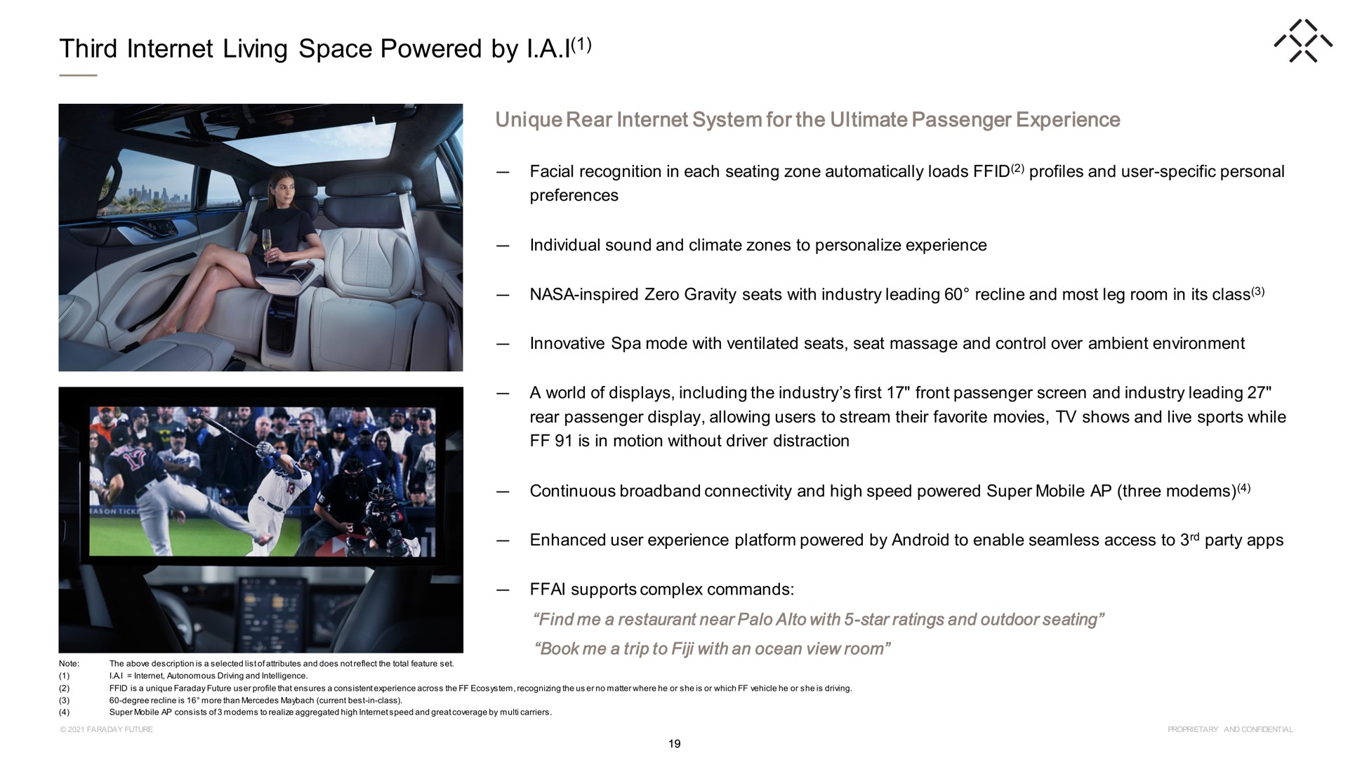 third living space powered by i a i unique rear system for the ultimate passenger experience an | Faraday Future