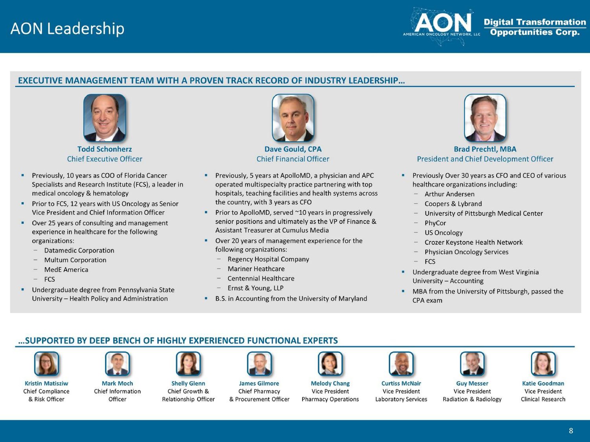 leadership teal a | American Oncology Network