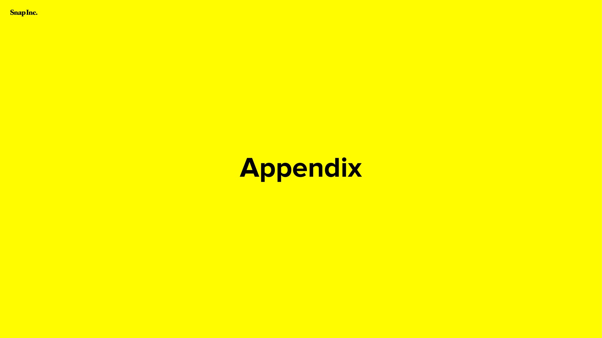 appendix | Snap Inc