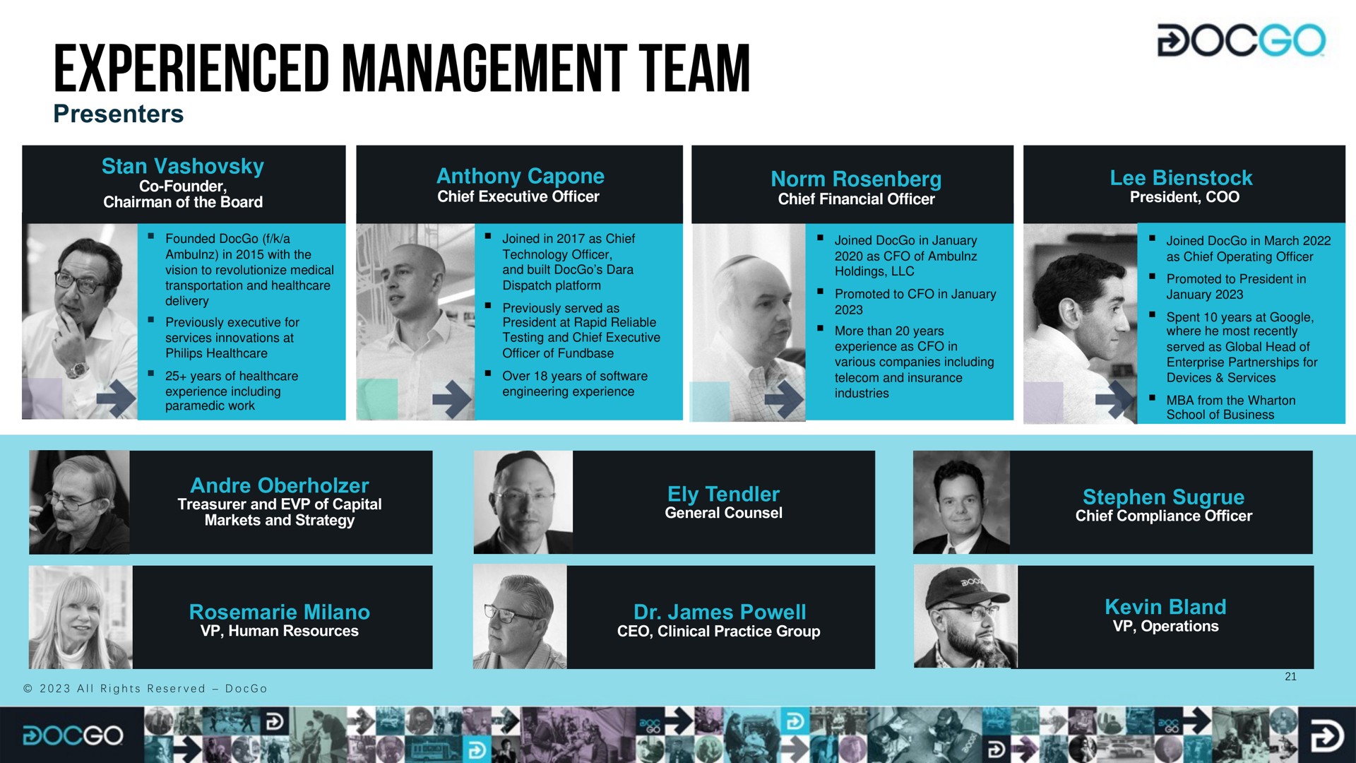 experienced management team doc | DocGo