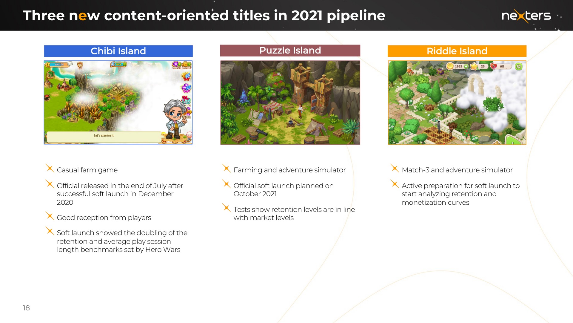 three new content oriented titles in pipeline ate | Nexters