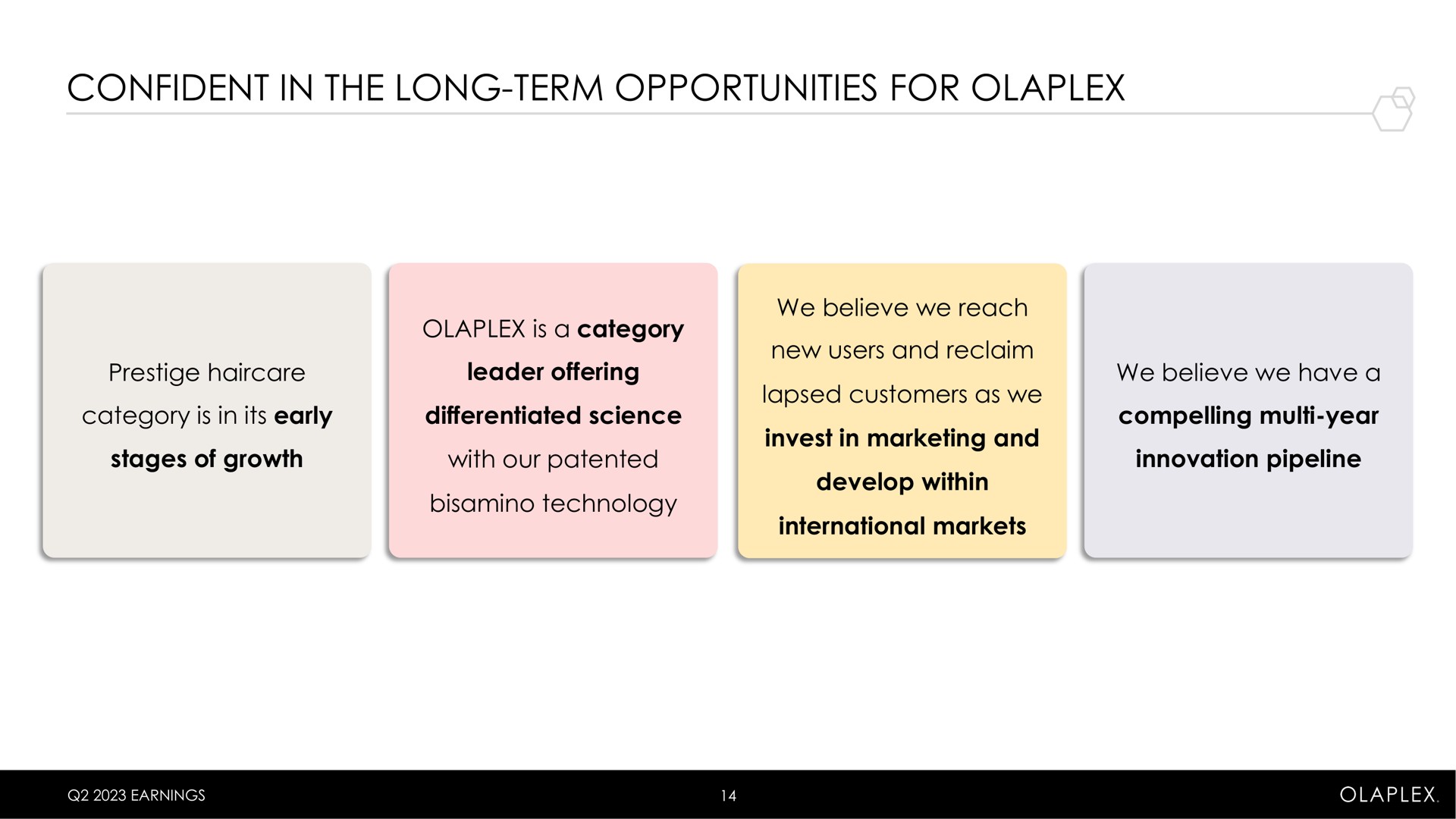 confident in the long term opportunities for | Olaplex