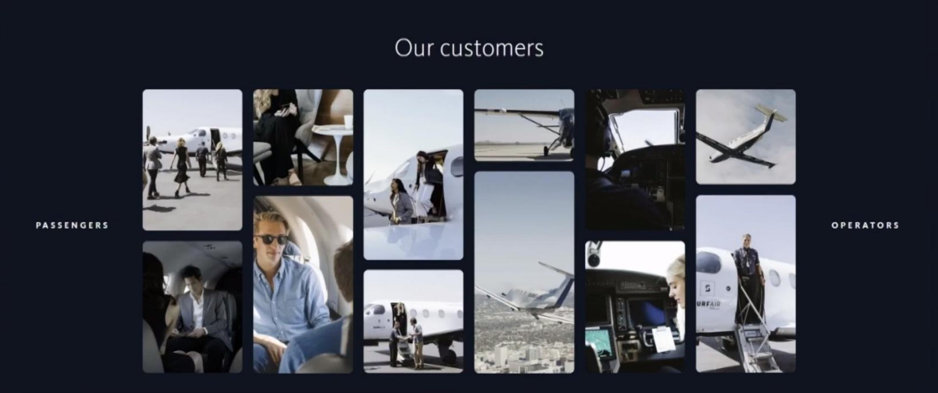 our customers operators passengers | Surf Air