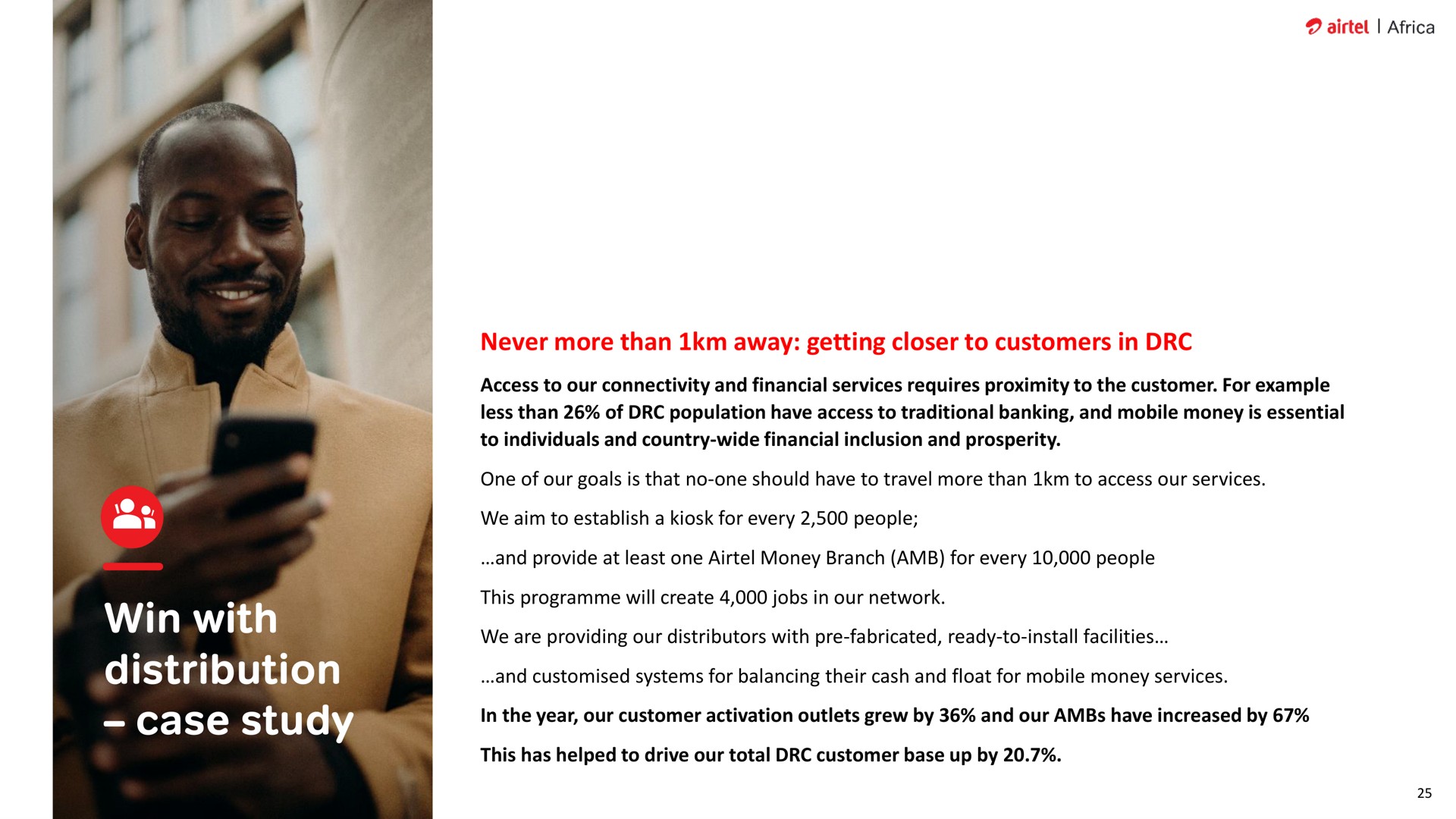 win with distribution case study never more than away getting closer to customers in | Airtel Africa
