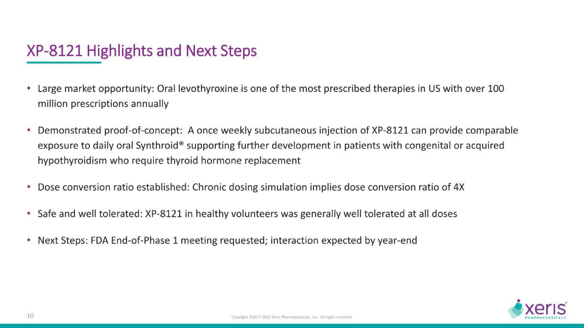 highlights and next steps | Xeris Biopharma