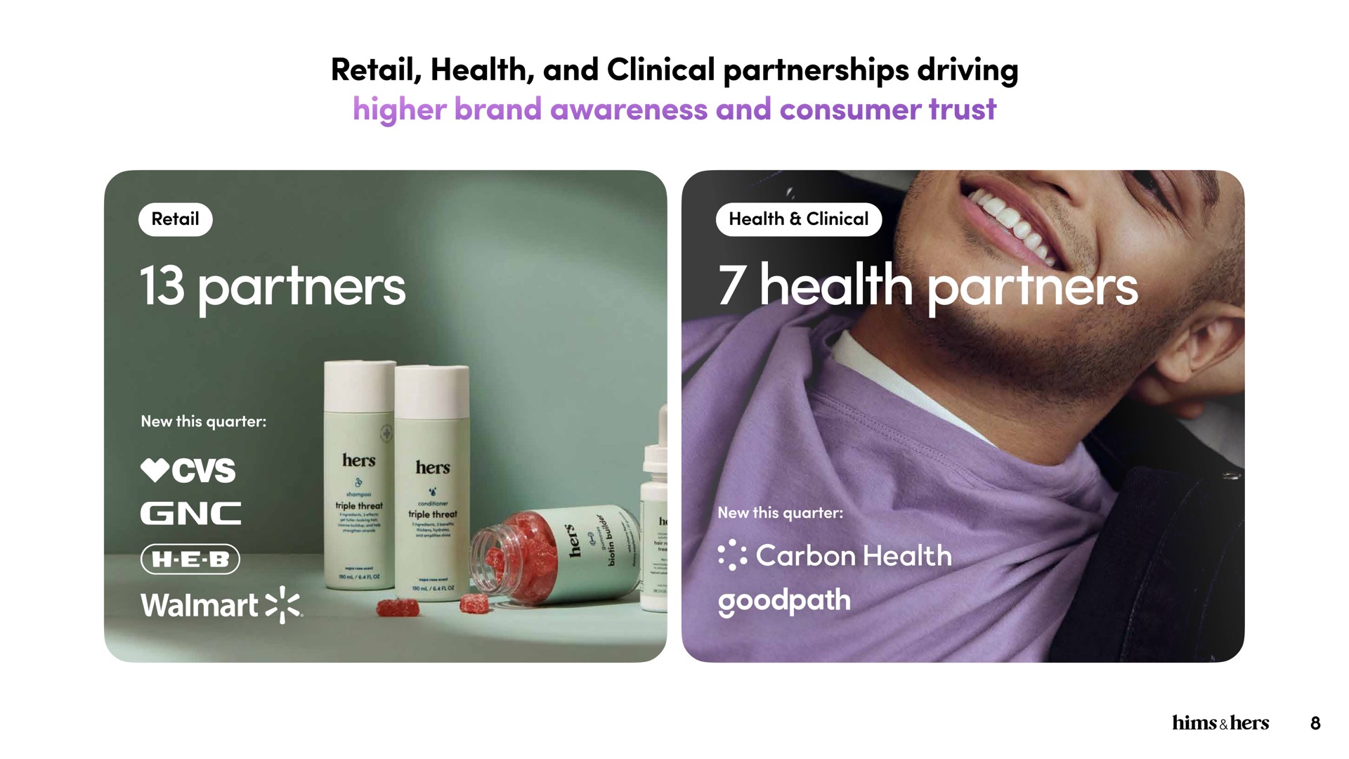 retail health and clinical partnerships driving higher brand awareness and consumer trust partners she i carbon | Hims & Hers