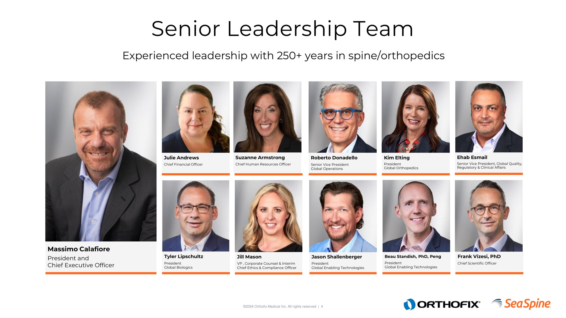 senior leadership team | Orthofix