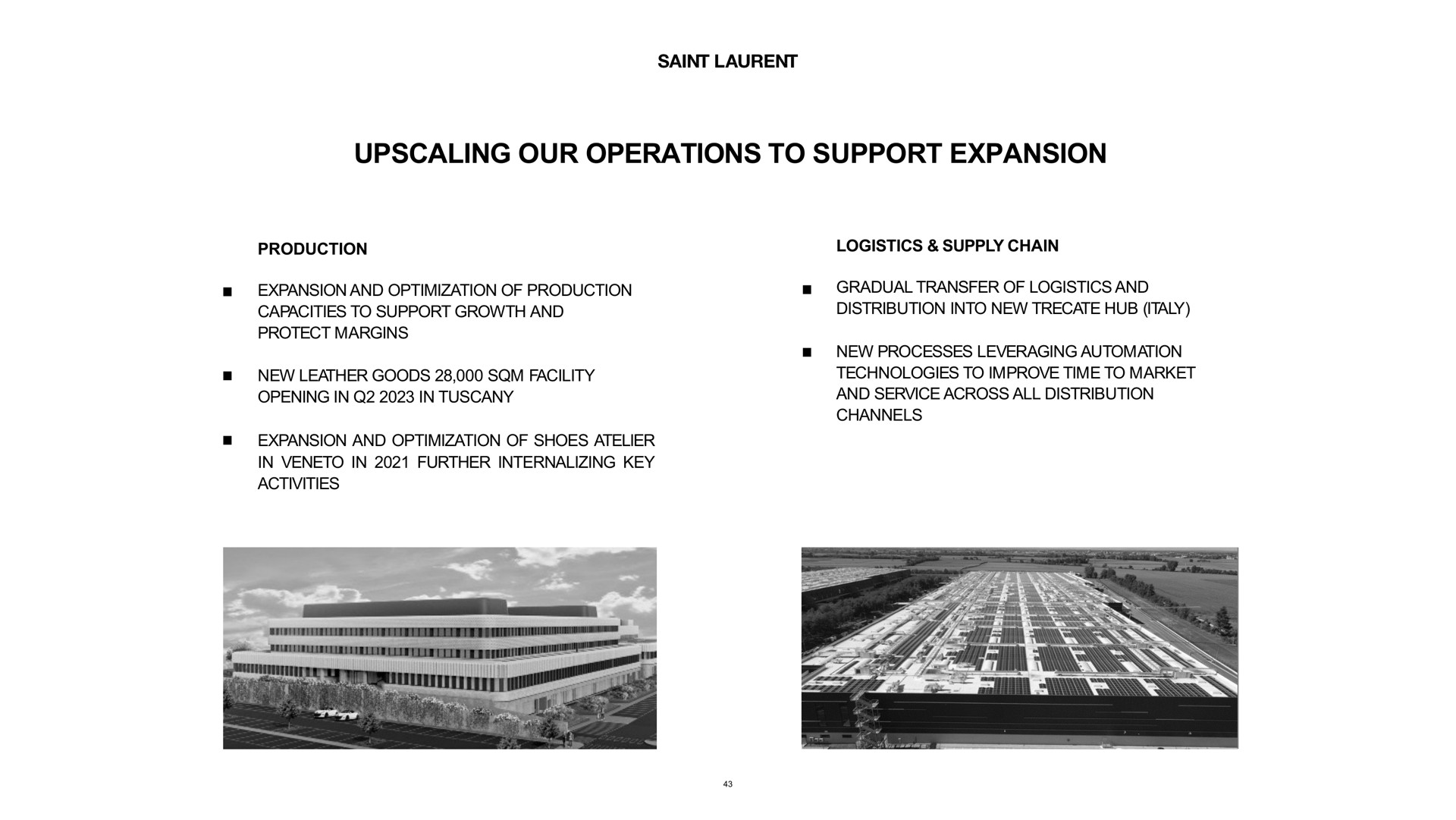 our operations to support expansion | Kering