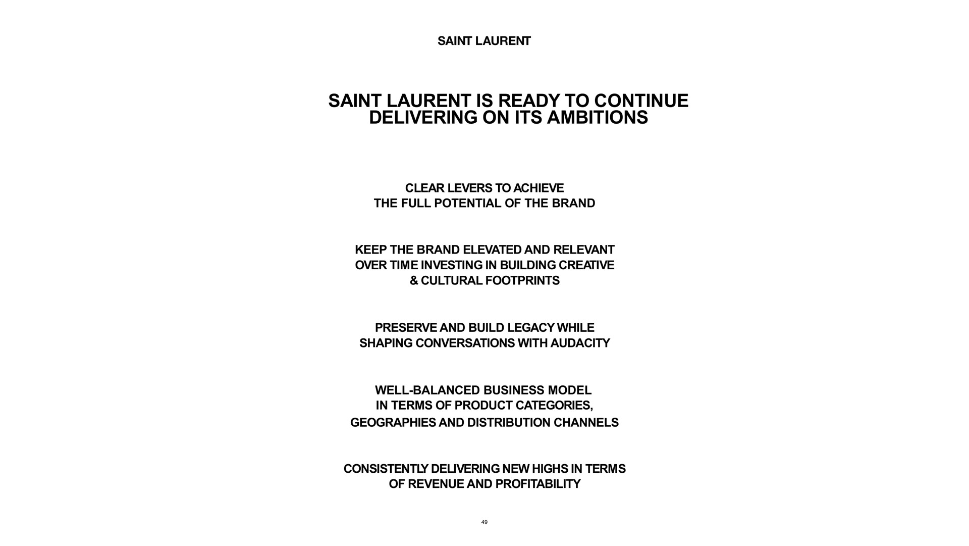 saint is ready to continue delivering on its ambitions | Kering
