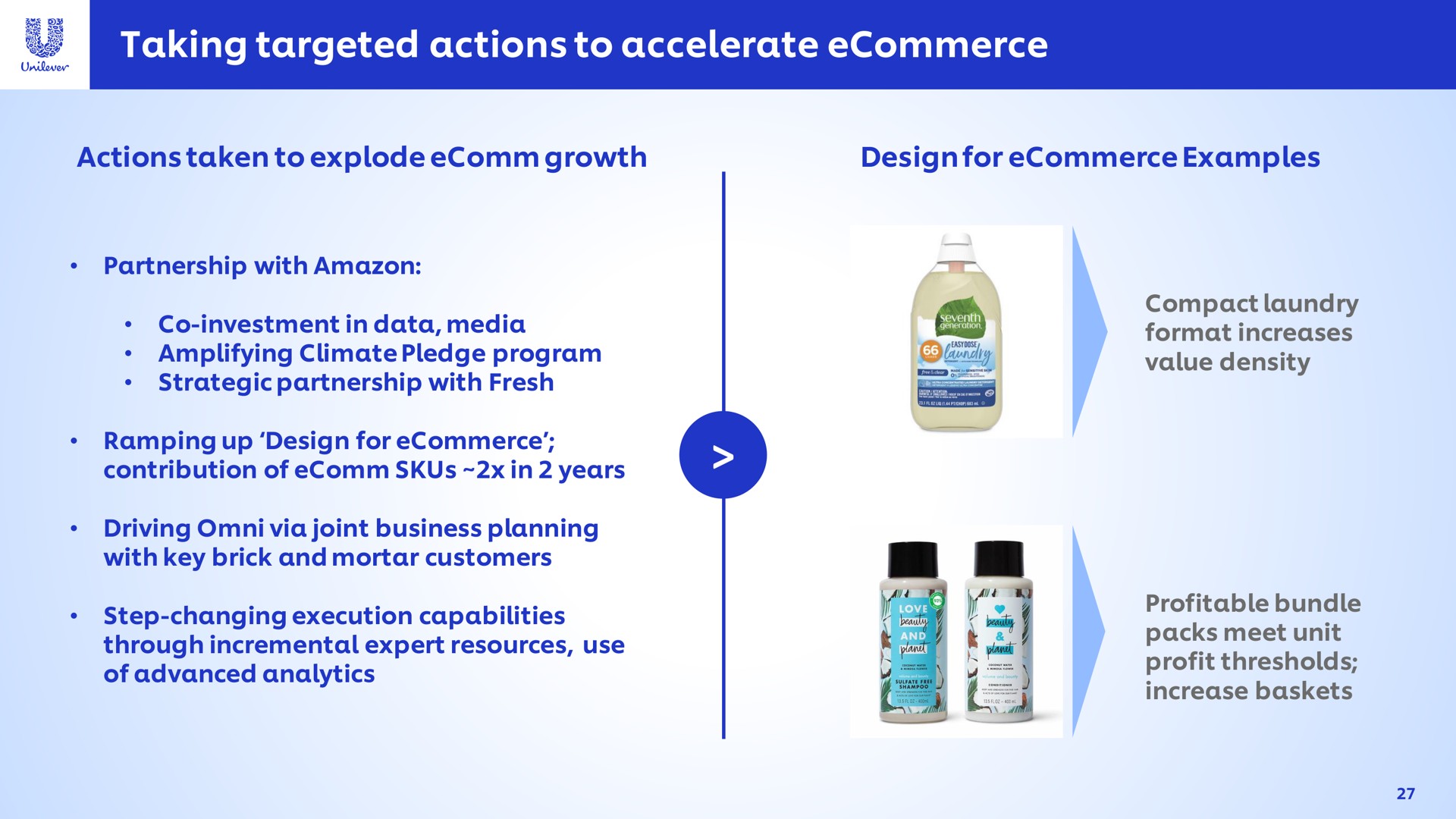 taking targeted actions to accelerate | Unilever