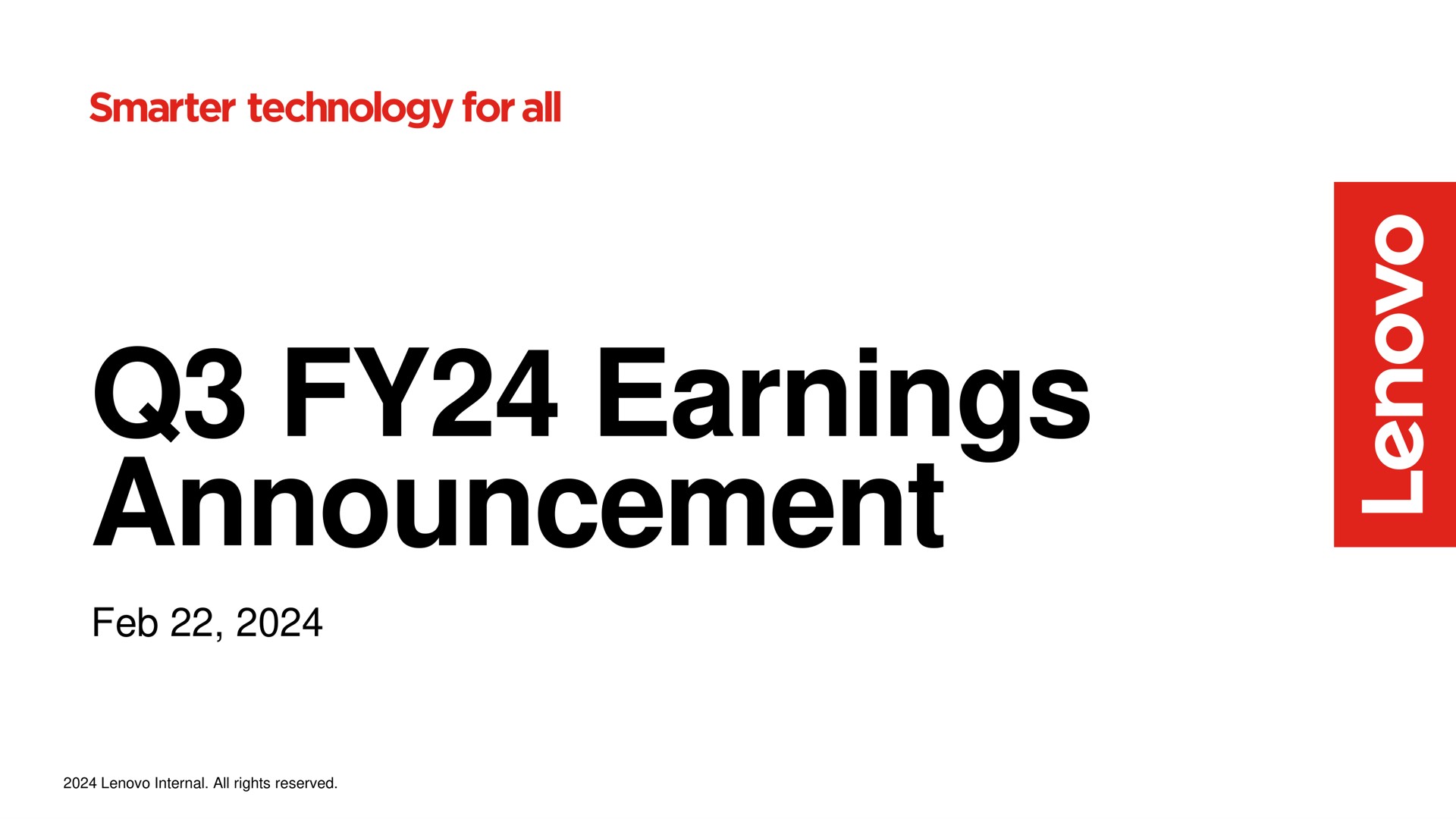 earnings announcement technology for all | Lenovo