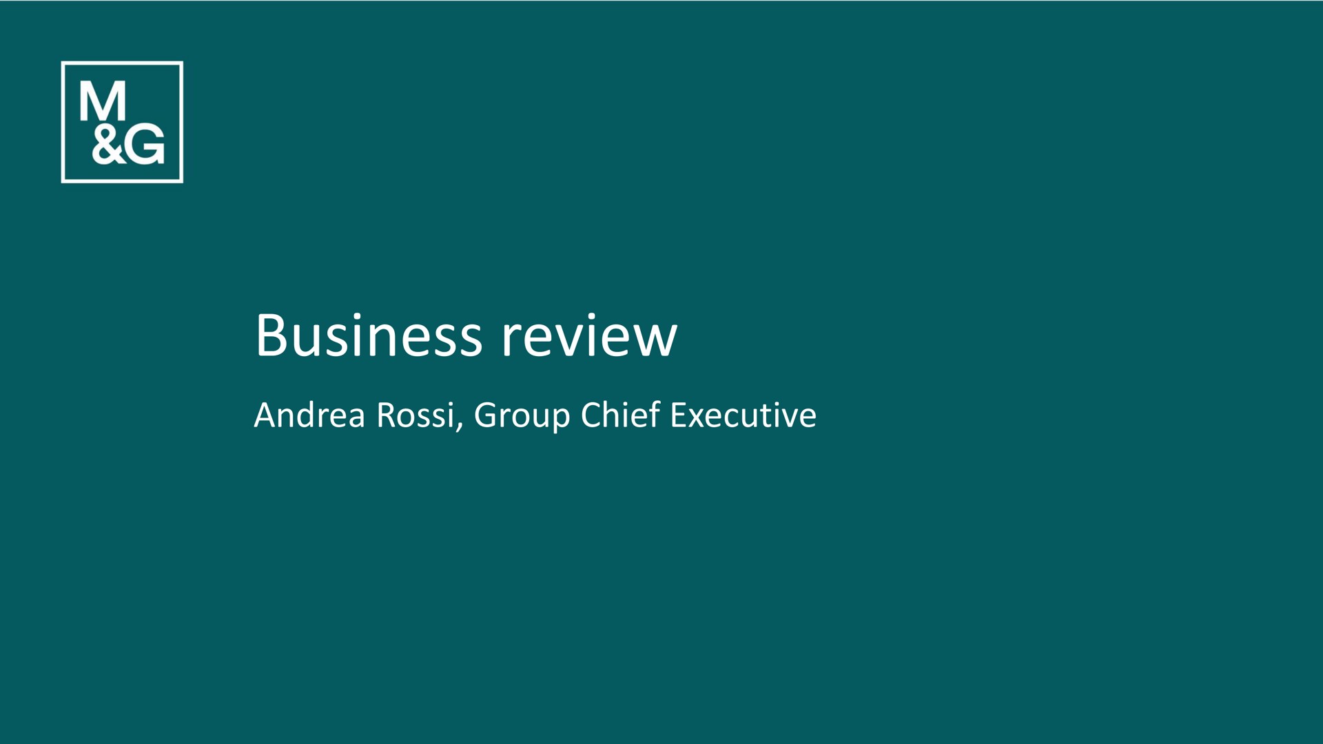 business review group chief executive | M&G
