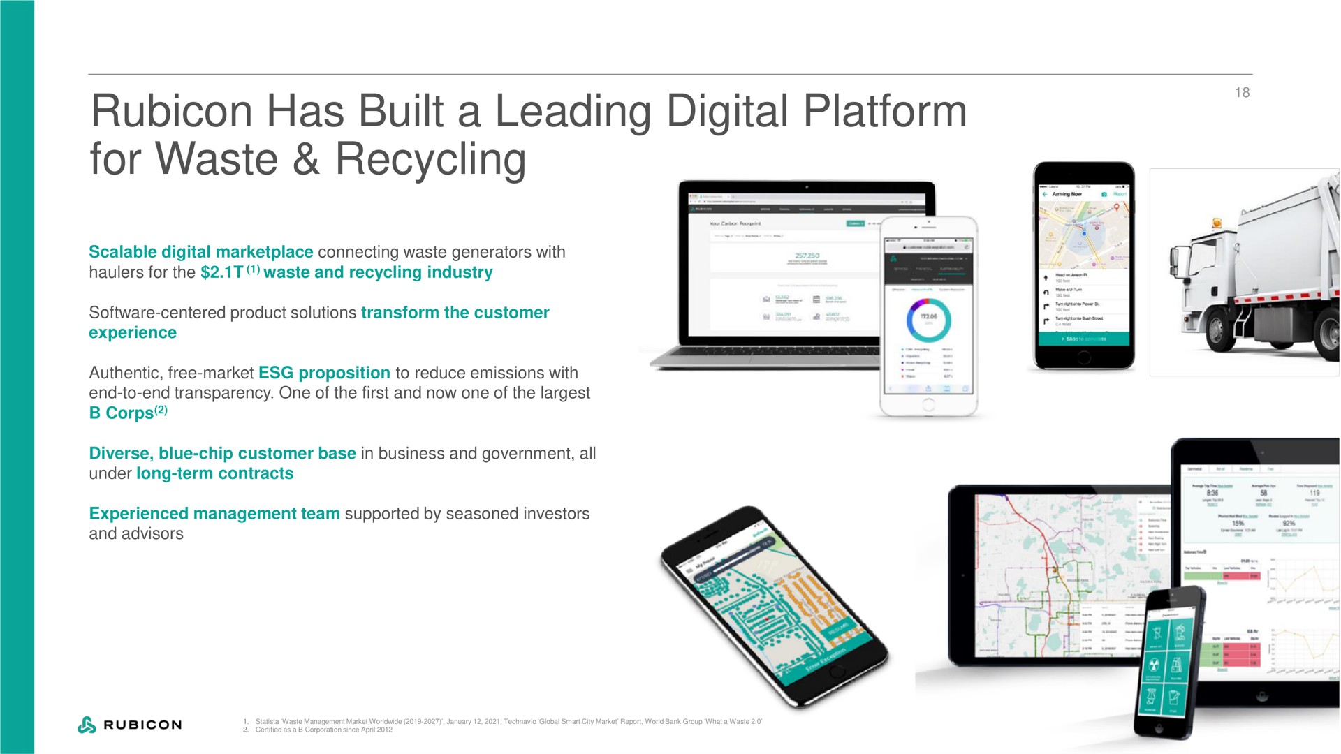 has built a leading digital platform for waste recycling | Rubicon Technologies