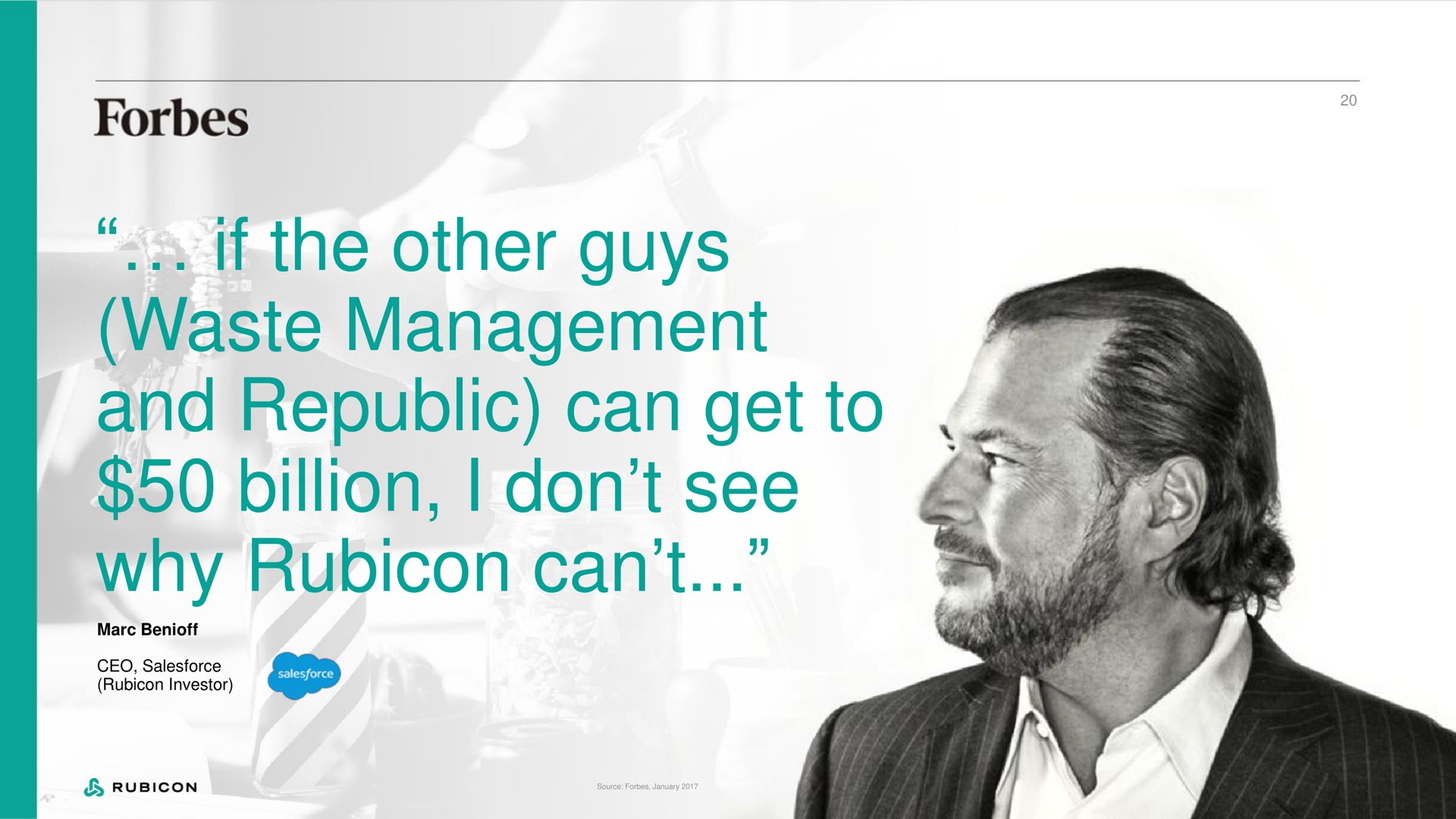 if the other guys waste management and republic can get to billion i don see why can a | Rubicon Technologies